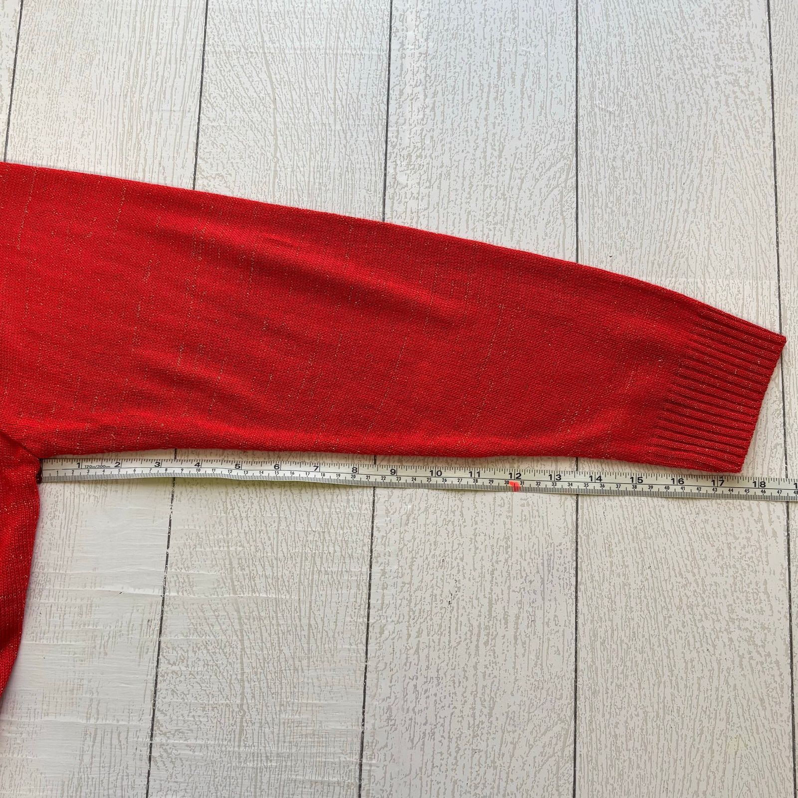 Other Ashley Stewart Red with Gold Shimmer Shrug Size 14 16 Size XL / US 12-14 / IT 48-50 - 8 Thumbnail