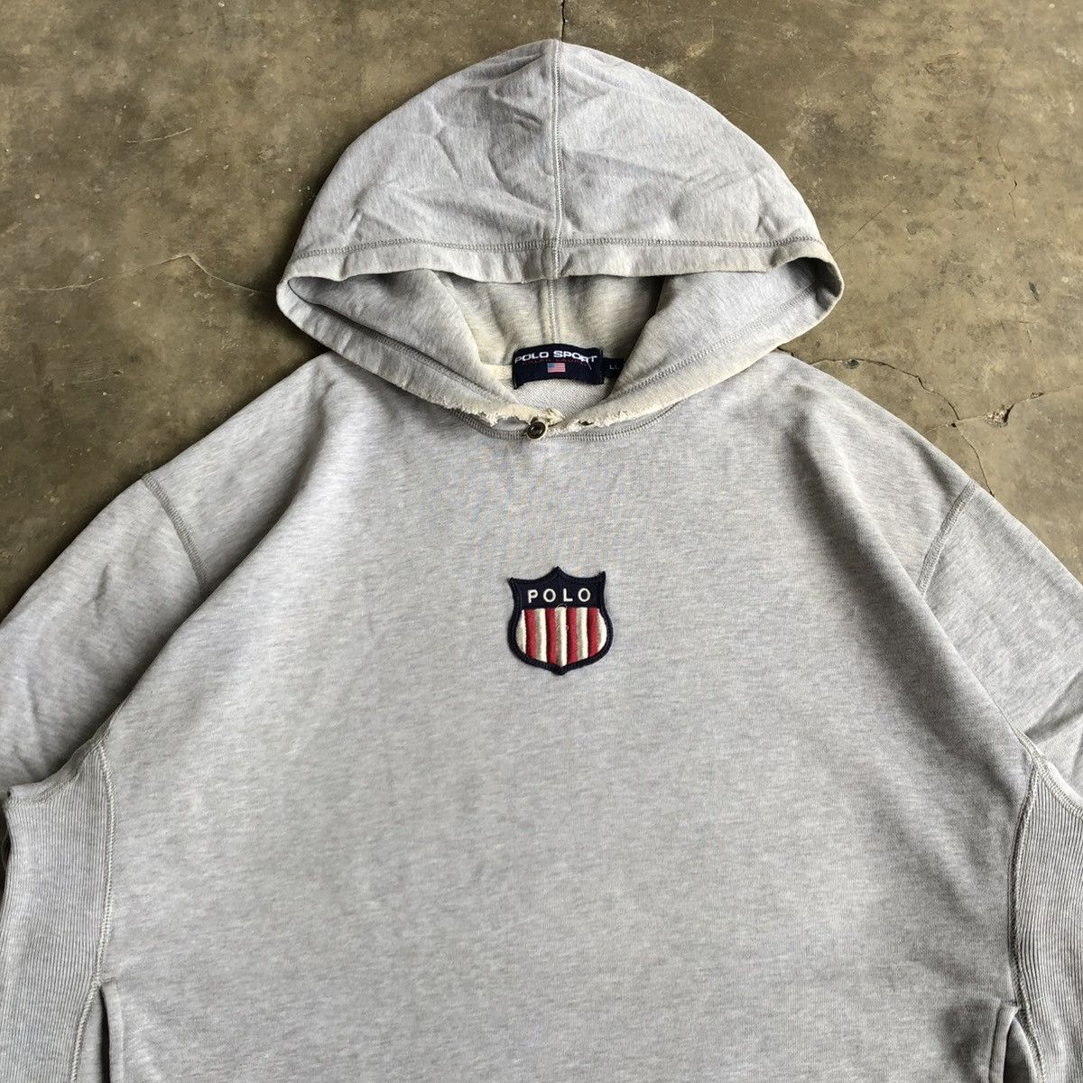 Polo Ralph Lauren Vintage Polo Sport Ralph Lauren Kswiss Logo Hoodie Grey Size US XL / EU 56 / 4 - 2 Thumbnail