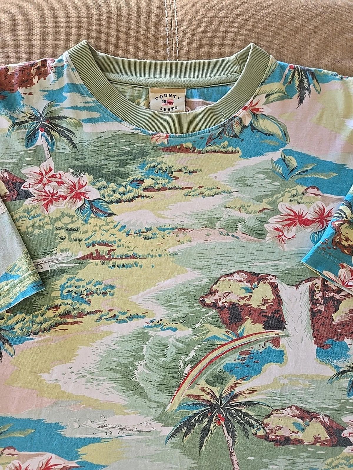 Other Vintage Shirt County Seat Aloha Hawaiian Style Tee Rare Find Size US L / EU 52-54 / 3 - 1 Thumbnail
