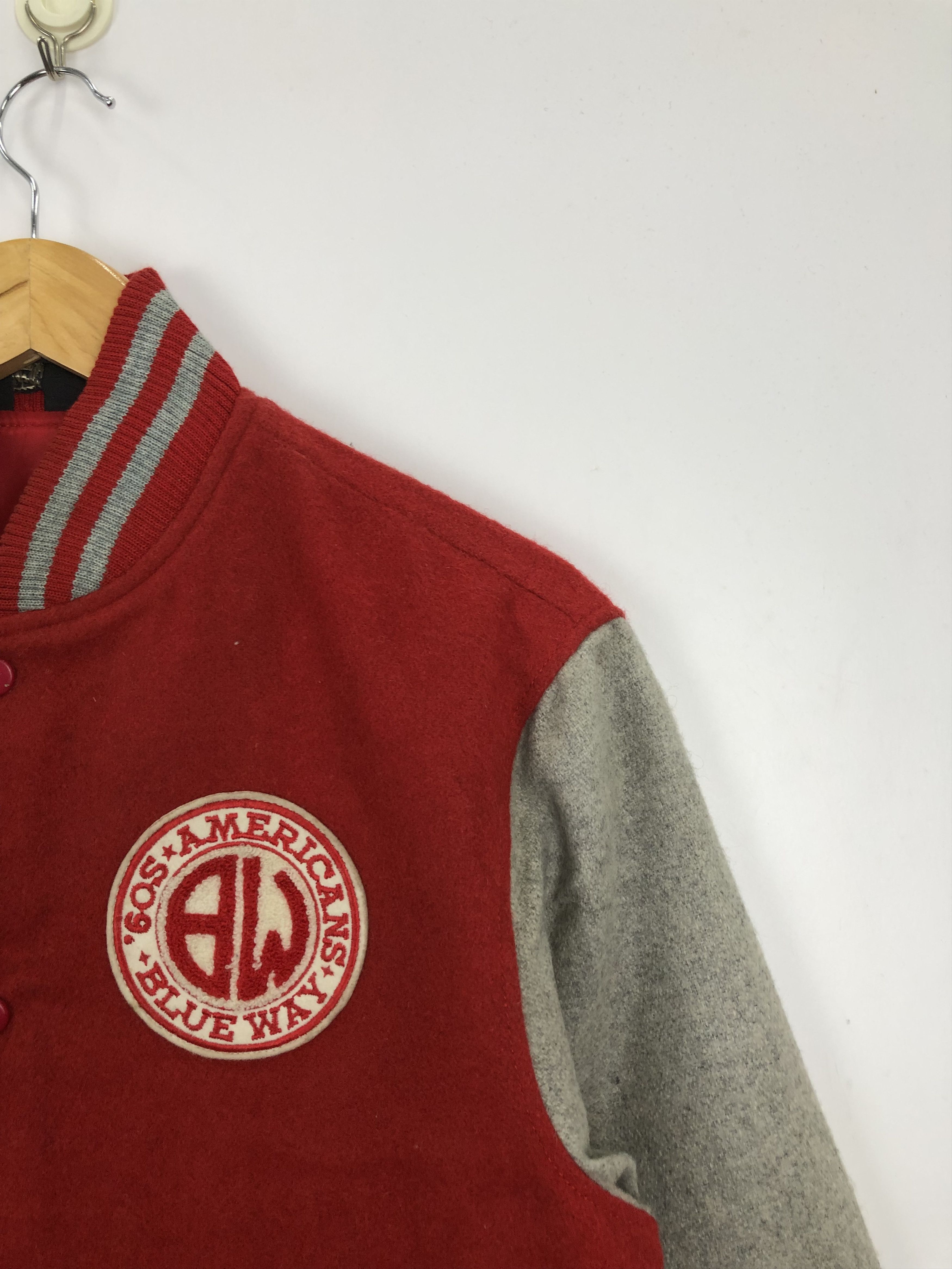 Vintage Vintage Americans Blue Way Red Varsity Jacket V0367 Size US M / EU 48-50 / 2 - 6 Thumbnail