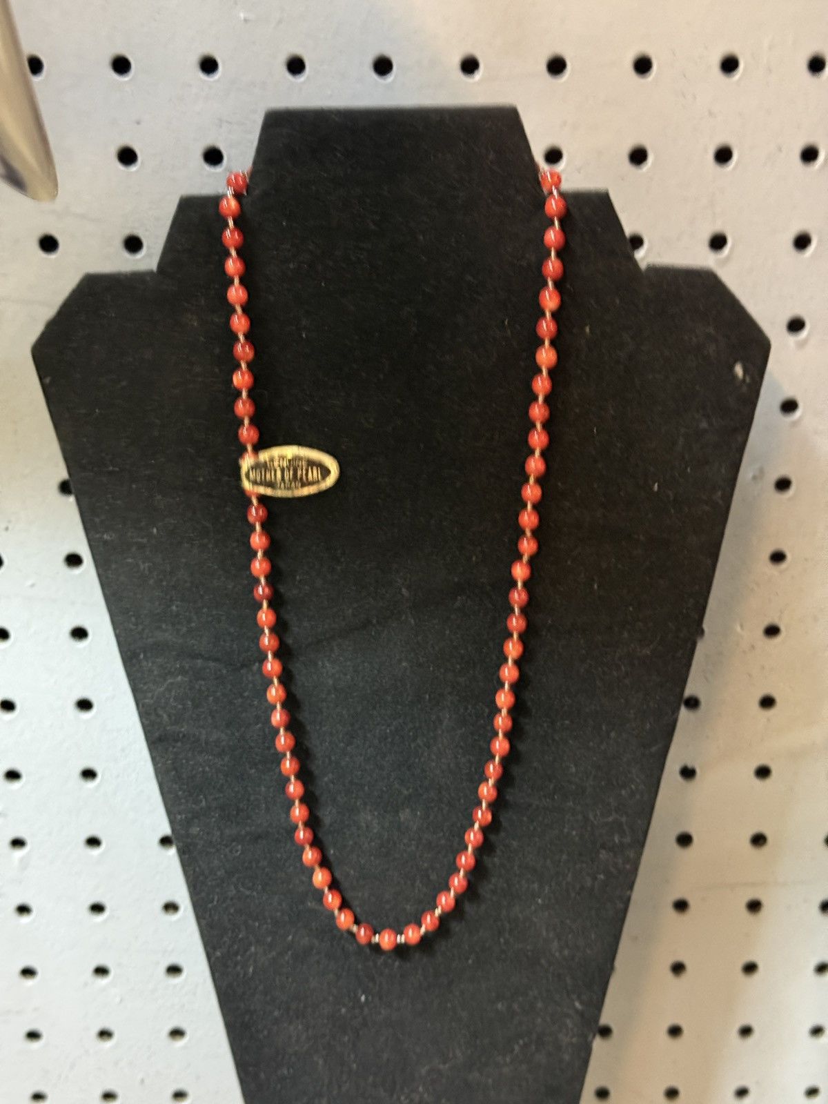 Other Vtg Red Mother of Pearl Necklace 22” Size ONE SIZE - 1 Thumbnail
