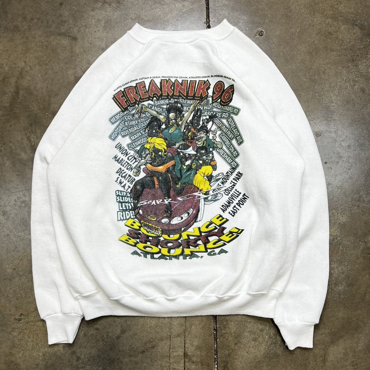 Rap Tees × Vintage Vintage 1996 Freaknik Festival Atlanta Georgia Sweatshirt Size US L / EU 52-54 / 3 - 1 Thumbnail