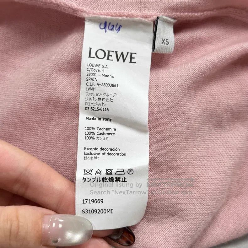 Loewe Loewe Pink embroidered logo cashmere sweater Size XS / US 0-2 / IT 36-38 - 6 Thumbnail