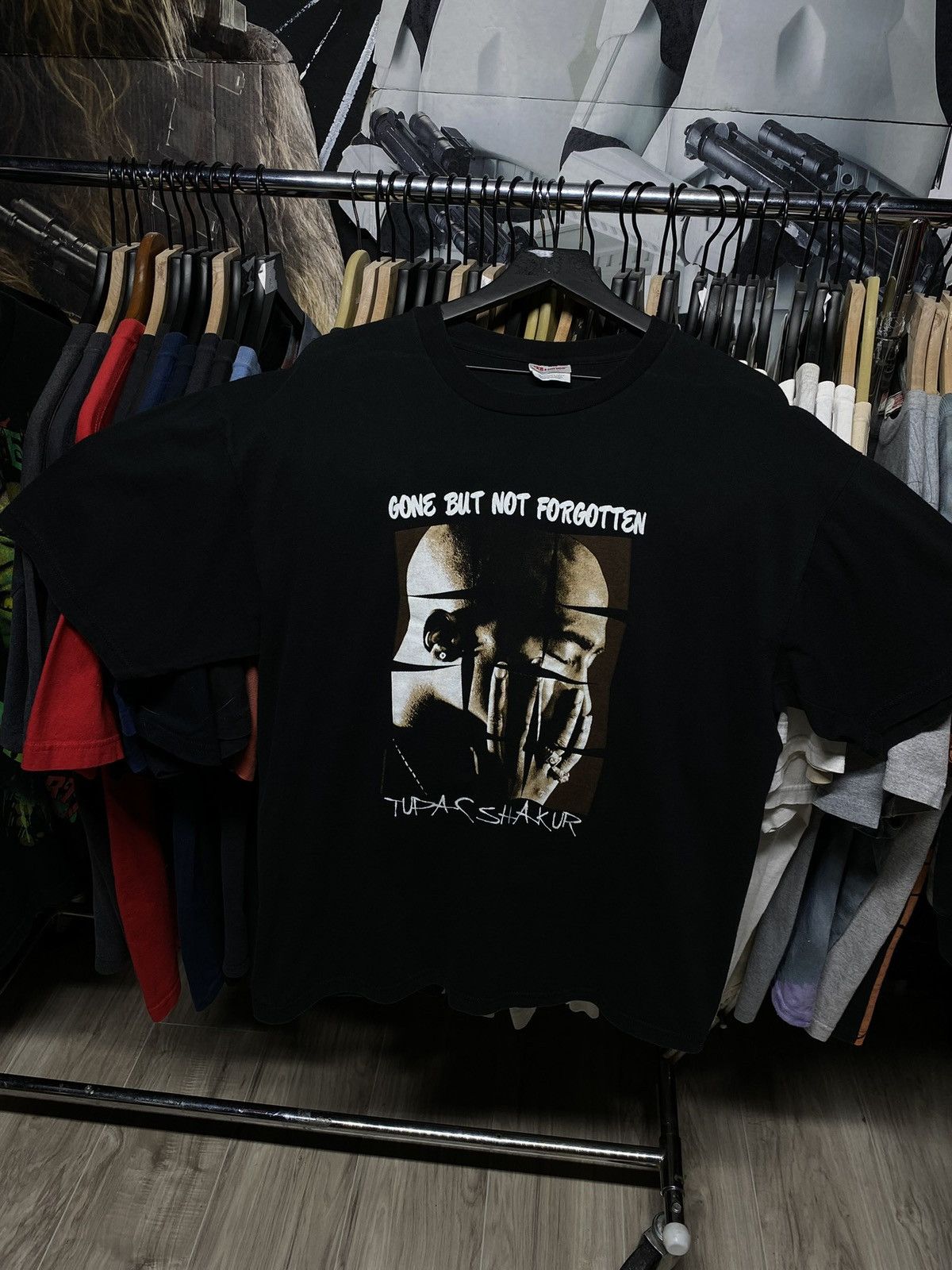 Vintage Vintage 90’s Tupac Rap T-Shirt 2Pac Memorial Tee Large Size US L / EU 52-54 / 3 - 5 Thumbnail