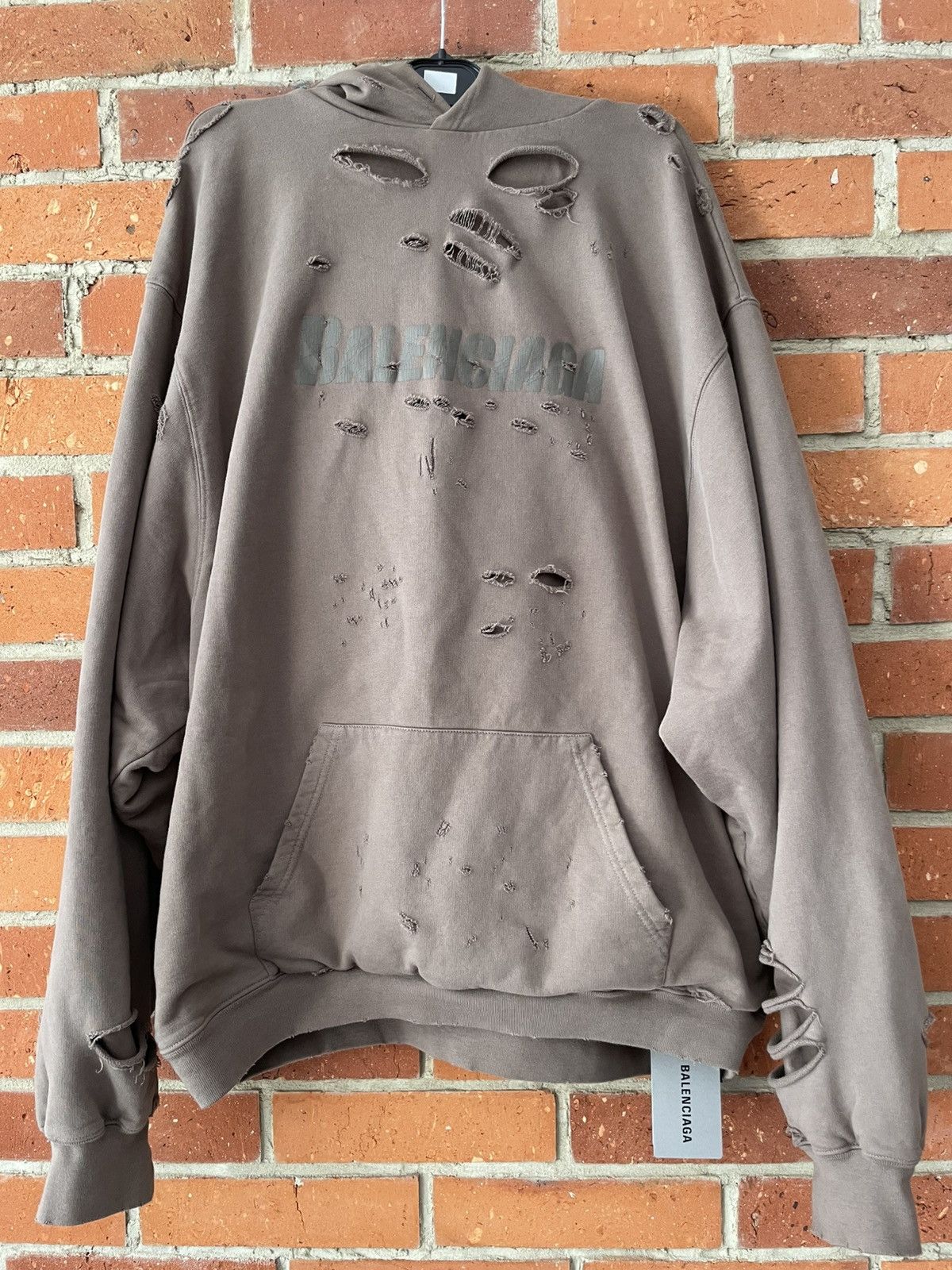 Balenciaga Balenciaga Caps Destroyed Oversize Fit Hoodie Size US S / EU 44-46 / 1 - 2 Thumbnail