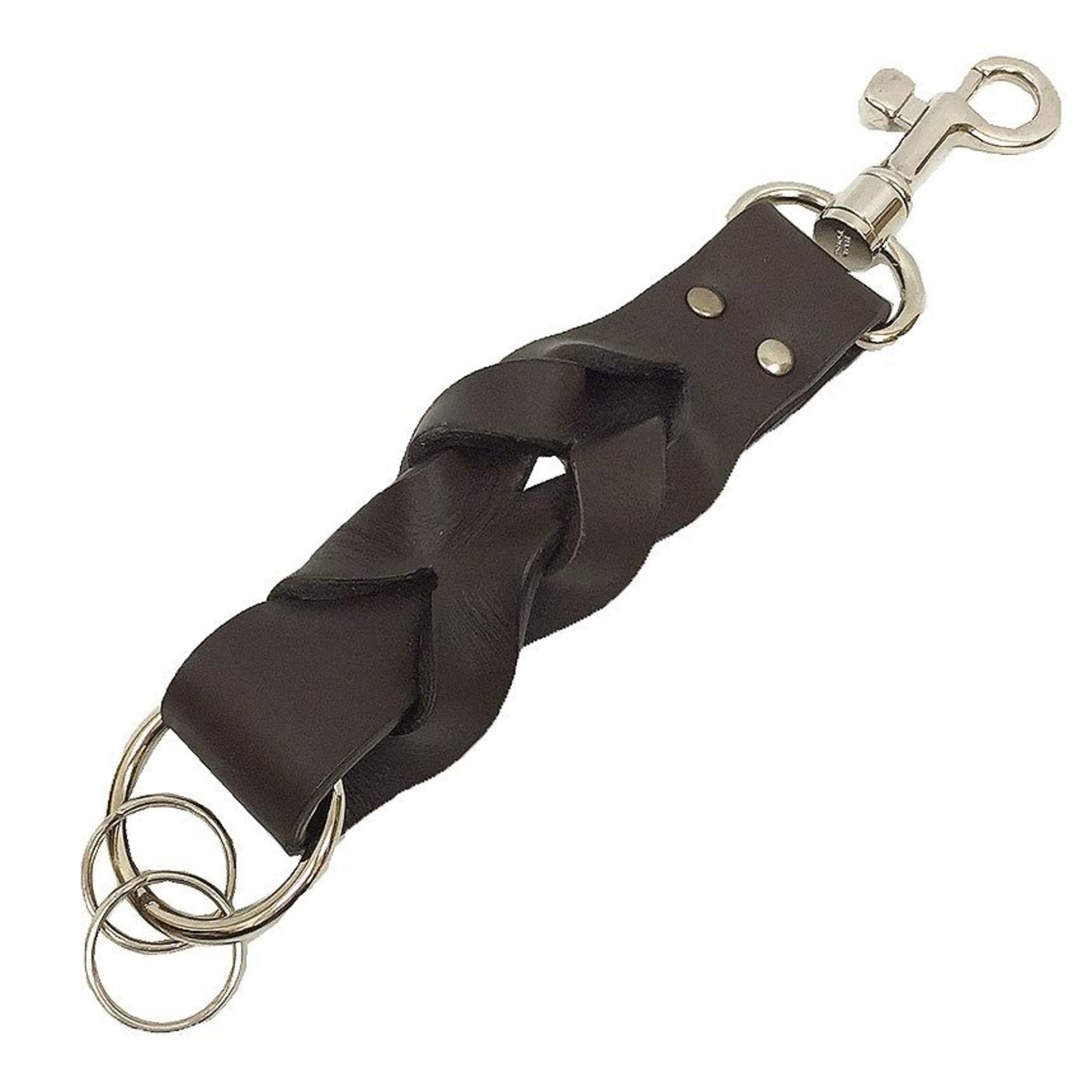 Bottega Veneta Key Holder Ring Charm 462891 Brown Leather Storage