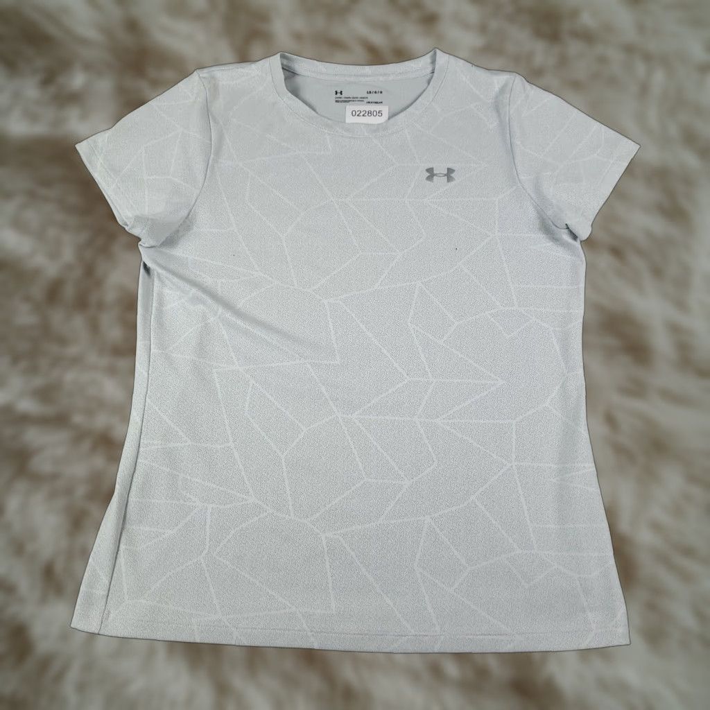 Under Armour Under Armour T Shirt Womens Large Gray Heatgear Short Sleeve Crew Neck Pullover Logo Casual Shirt Womens L Gray Modern Classic Outdoor All Seasons Size L / US 10 / IT 46 - 1 Thumbnail