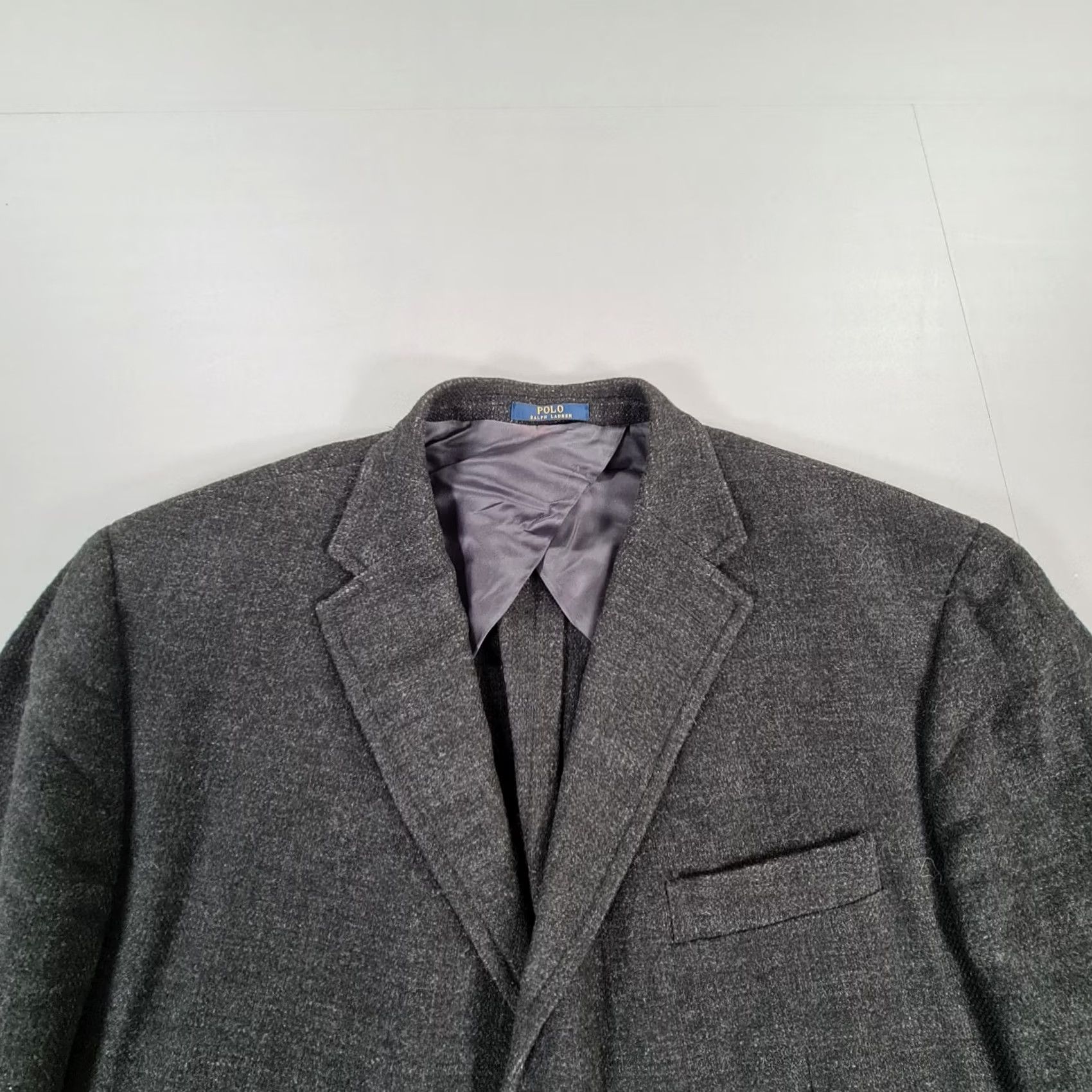 Polo Ralph Lauren Polo Ralph Lauren Blazer Mens 46R Grey Wool Linen Single-Breasted Lightweight Unlined Button-Front Pocketed 3 Outer Pockets 2 Inner Pockets Vintage No Size US XXL / EU 58 / 5 - 2 Thumbnail