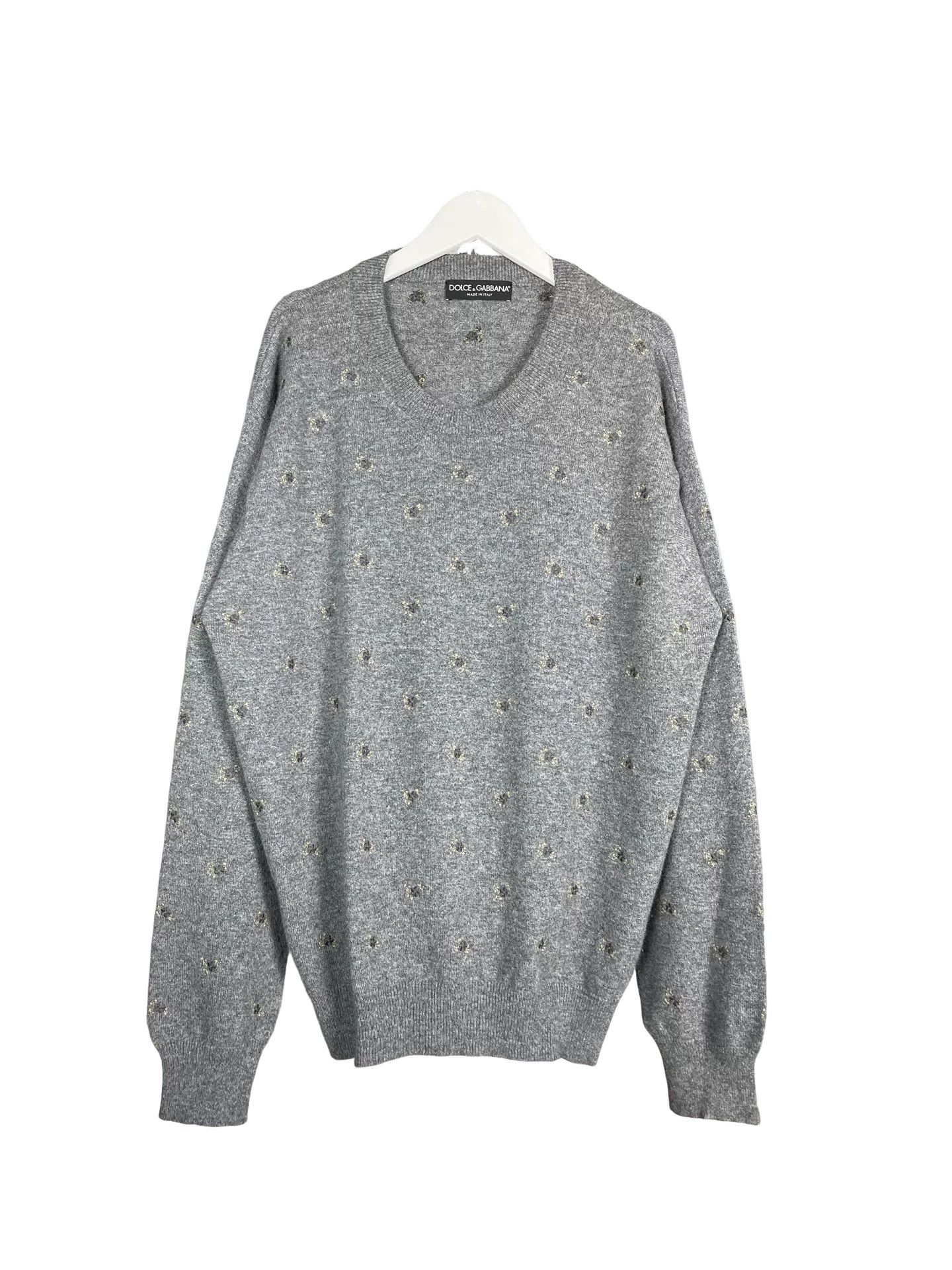 Dolce & Gabbana Dolce & Gabbana Embroidered Cashmere Sweater Size 50 Size US M / EU 48-50 / 2 - 1 Thumbnail