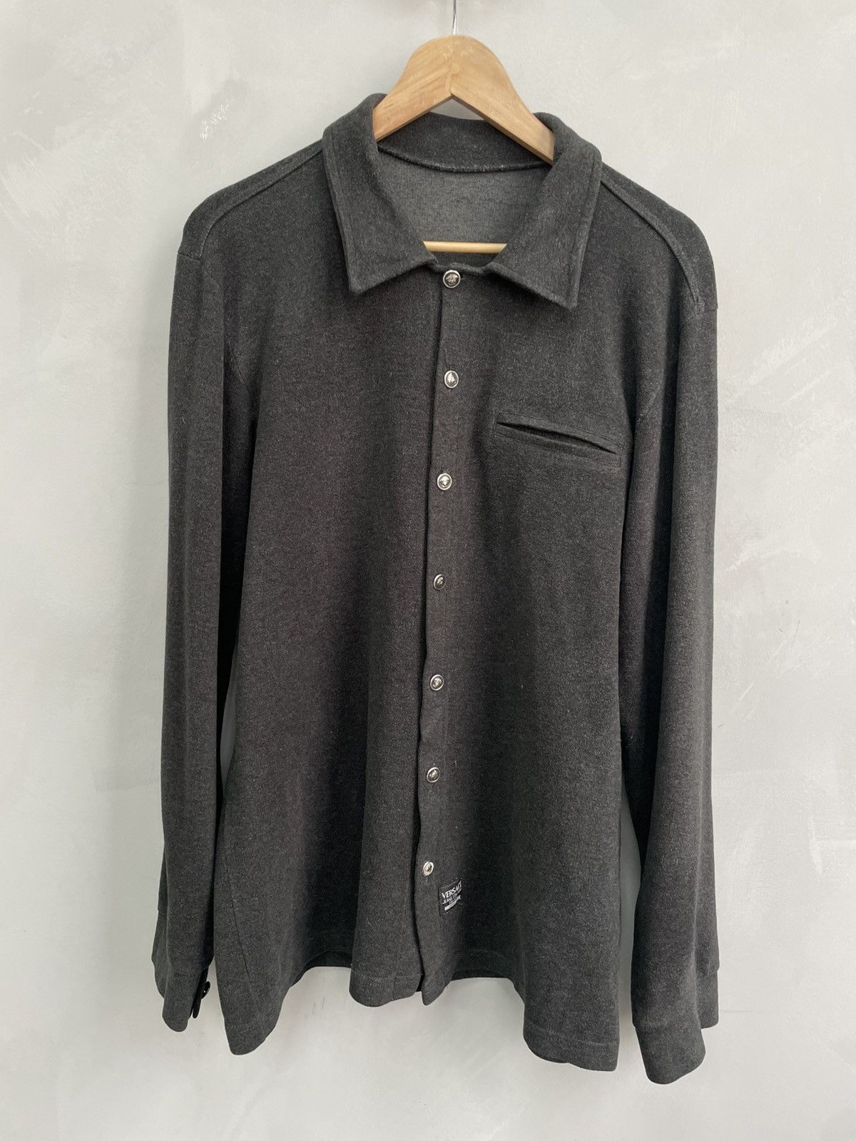 Versace × Versace Jeans Couture × Vintage VINTAGE MONOGRAN BUTTON MEDUSA VERSACE JEANS COUTURE SHIRT Size US L / EU 52-54 / 3 - 1 Thumbnail