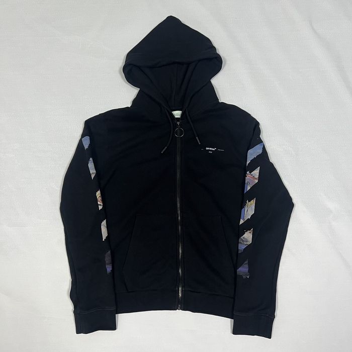 Off White OFF WHITE FW19 DIAG MULTICOLOUR ZIP UP HOODIE Grailed