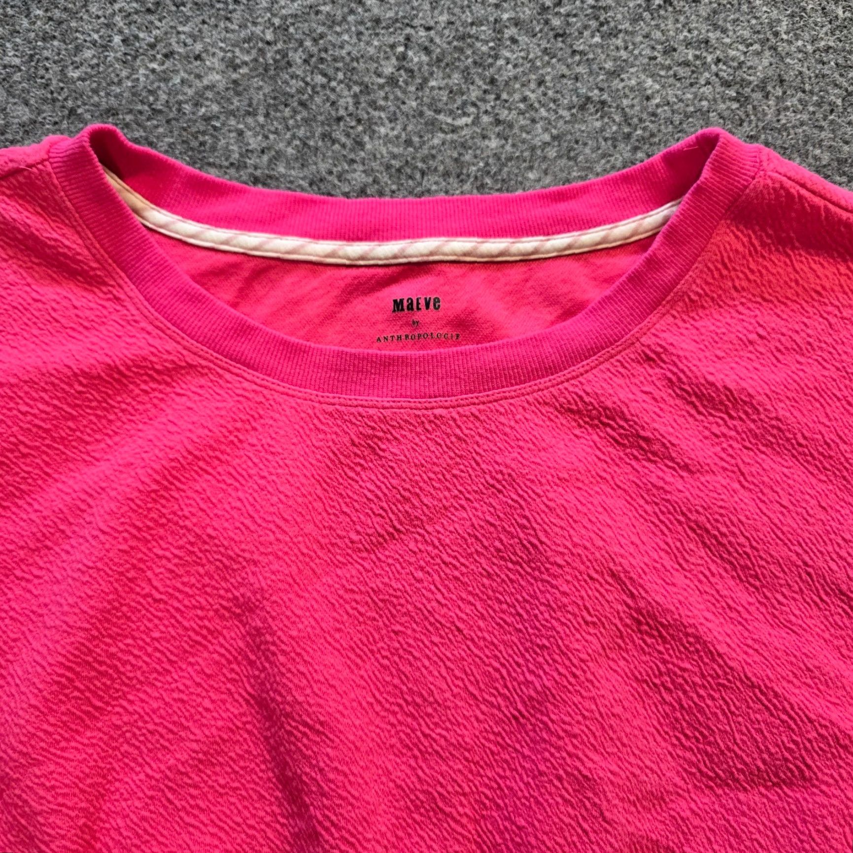 Vintage Maeve Sweater Women XL Pink Long Sleeve Crew Neck Shirred Pullover Casual Capsule Anthro Size XL / US 12-14 / IT 48-50 - 2 Thumbnail