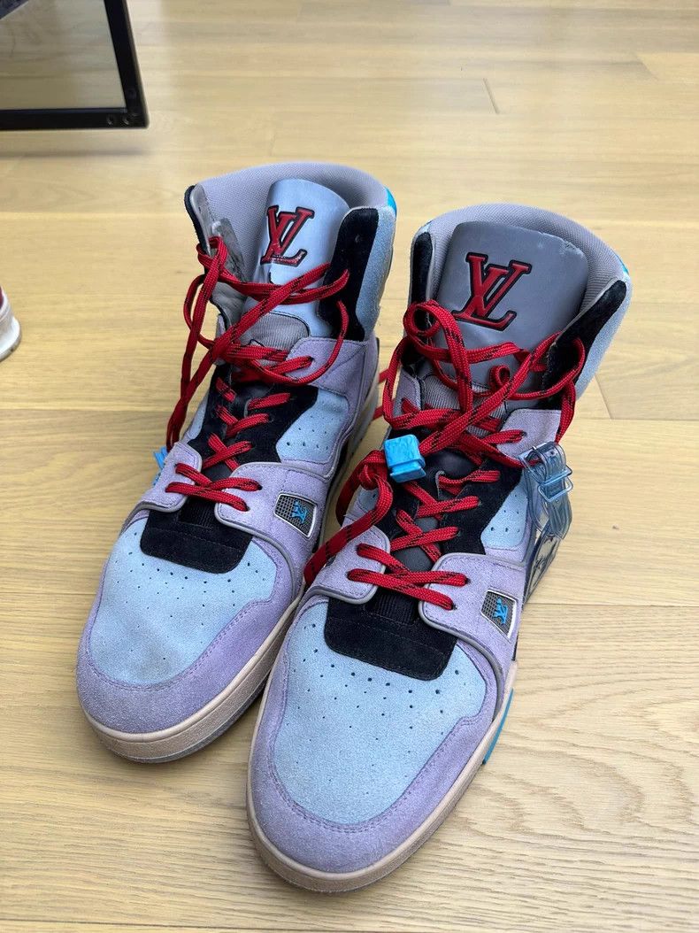 Louis Vuitton Louis Vuitton LV Trainer High Top Sneakers - dmc Size US 12 / EU 45 - 1 Thumbnail