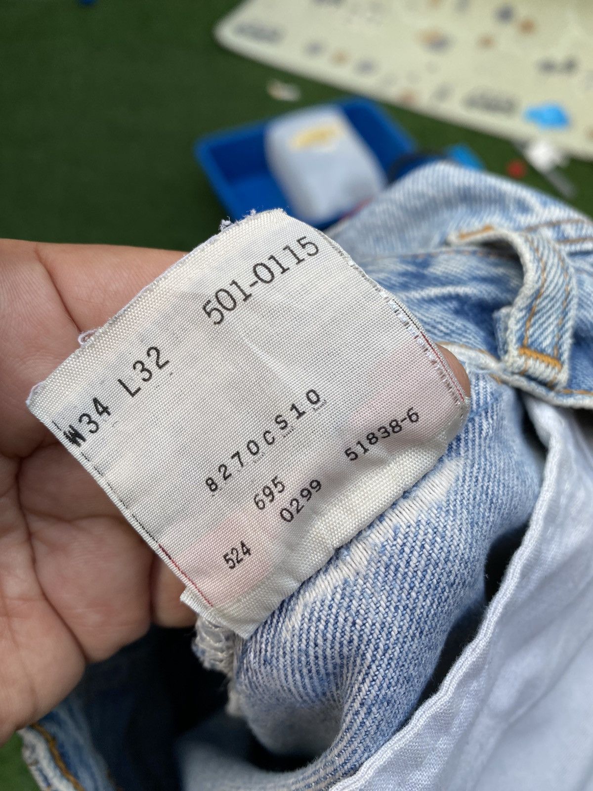 Levi's Vintage Clothing W33x31 Vintage levi's 501 distressed made in USA Size US 33 - 9 Thumbnail