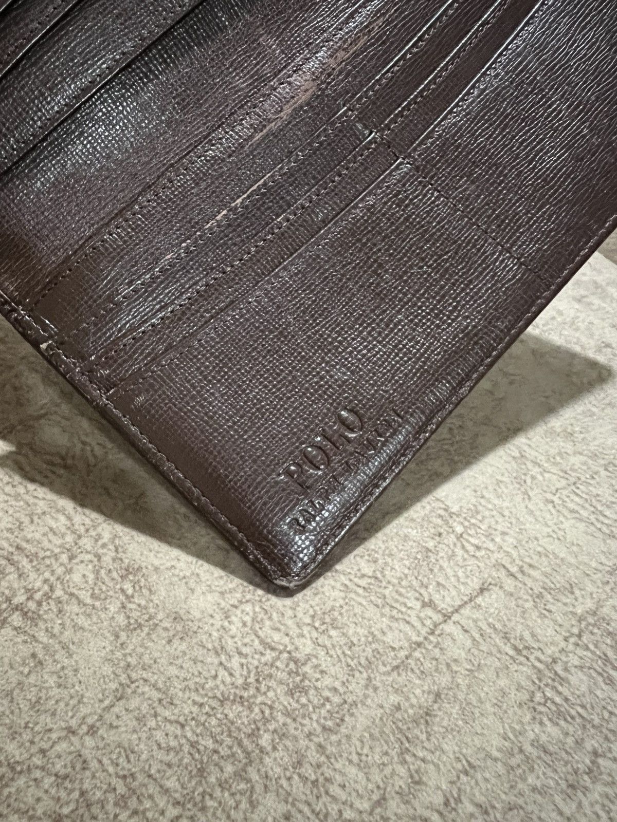 Polo Ralph Lauren 1990s Polo Ralph Lauren Saffiano Leather Bifold Long Wallets Size ONE SIZE - 10 Thumbnail