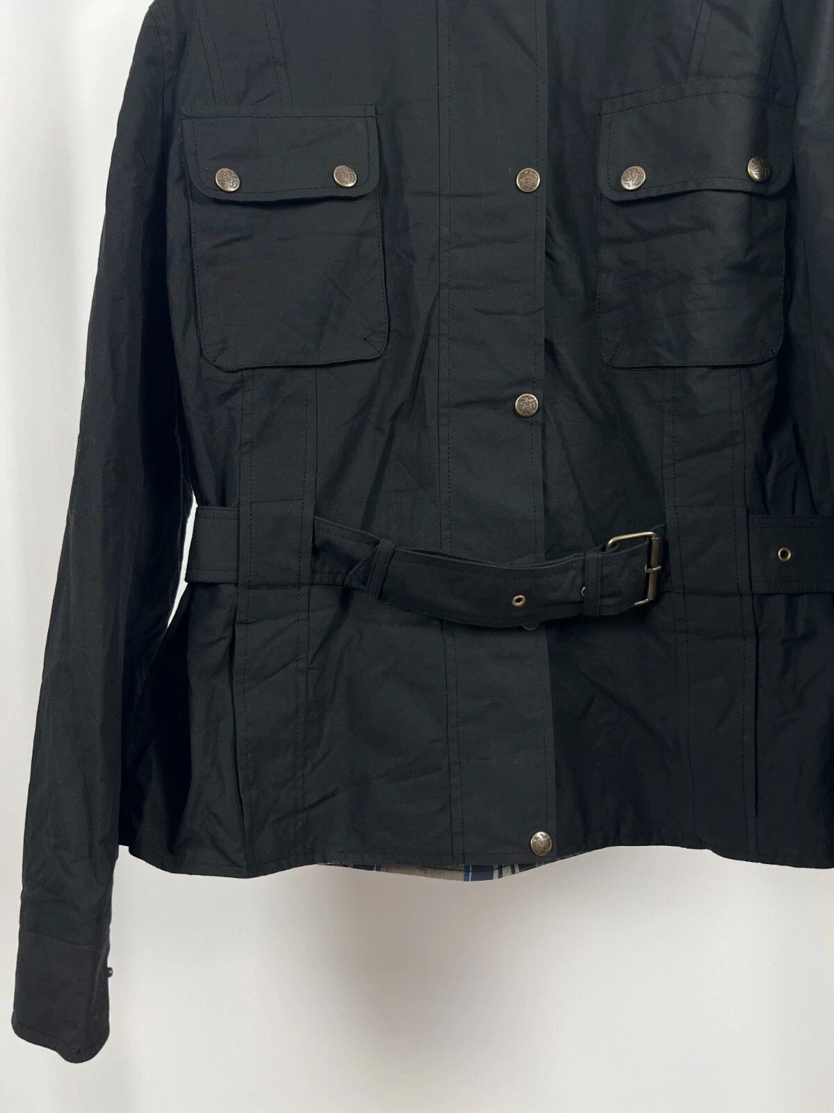 Other Burke & Wills Australia Biker Waxed Oil Belted Jacket Size XXL / US 16-18 / IT 52-54 - 6 Thumbnail
