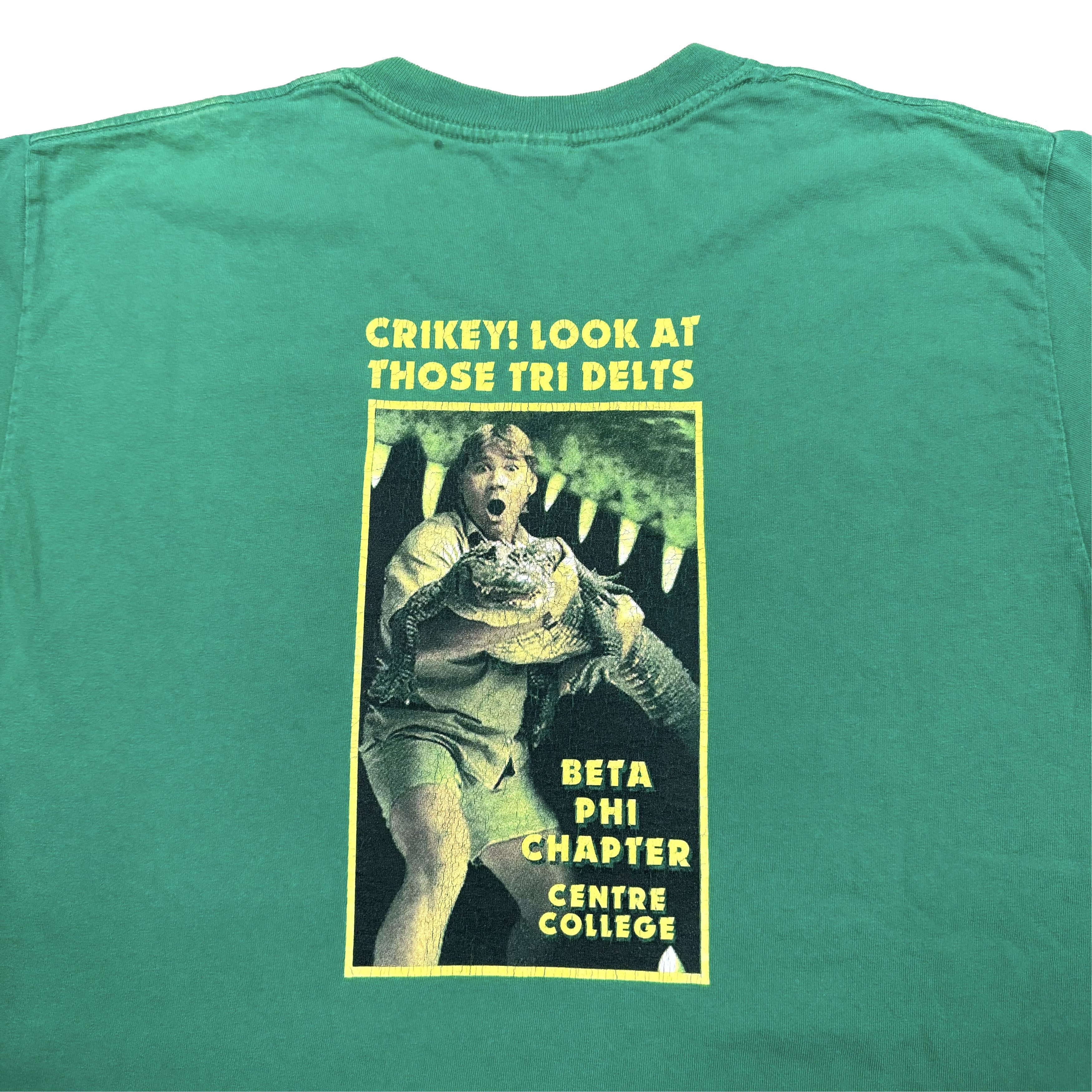 Vintage VTG 00s Steve Irwin Sorority Delta Delta Delta T Shirt Size US L / EU 52-54 / 3 - 3 Thumbnail