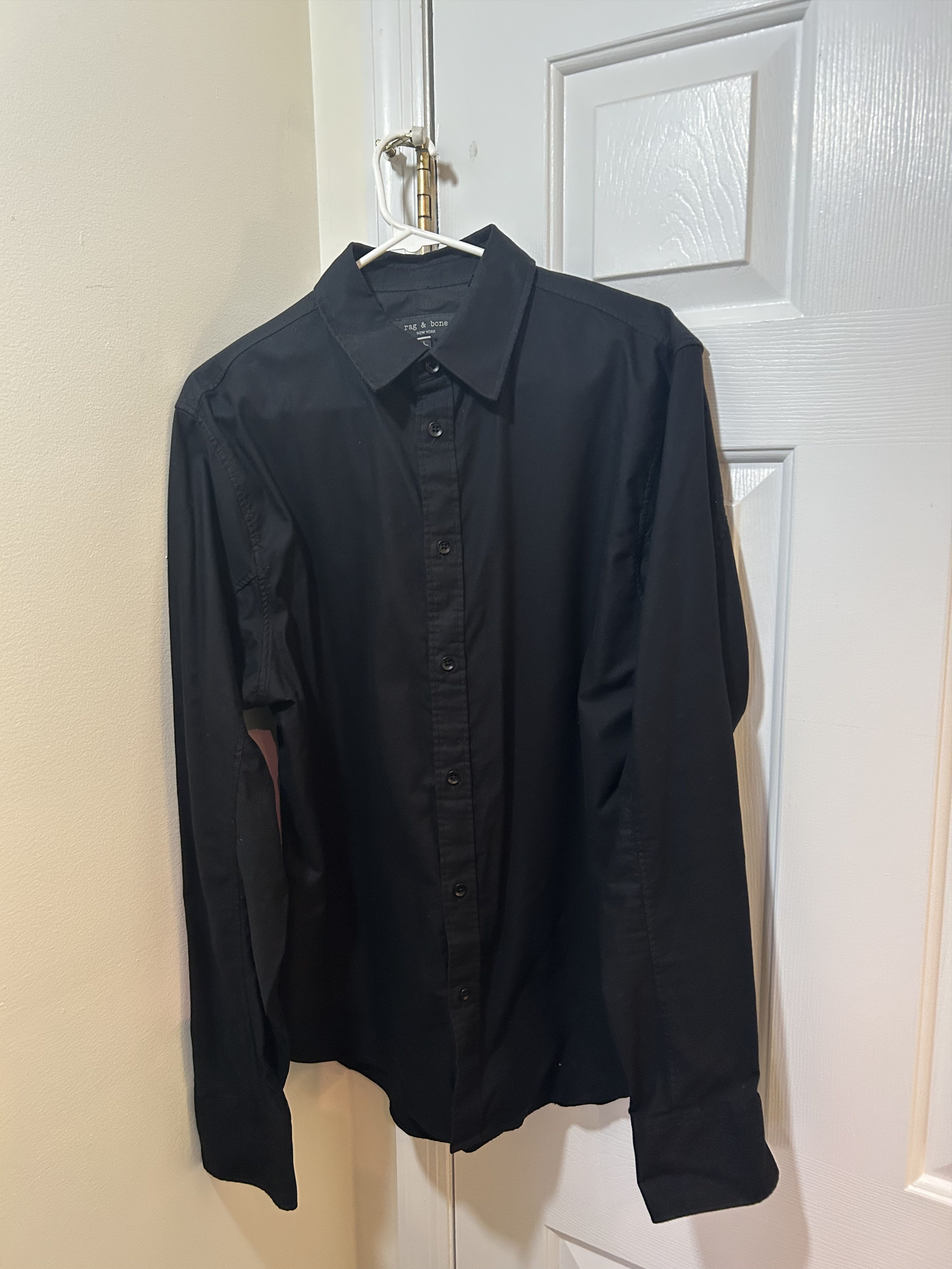 Rag & Bone Rag & Bone Black Button Up Long Sleeve Size US L / EU 52-54 / 3 - 1 Thumbnail