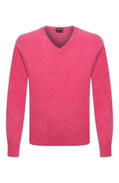 Tom Ford o1w1db10225 TFK100 V-neck Sweater in Dark Pink Size US M / EU 48-50 / 2 - 1 Thumbnail