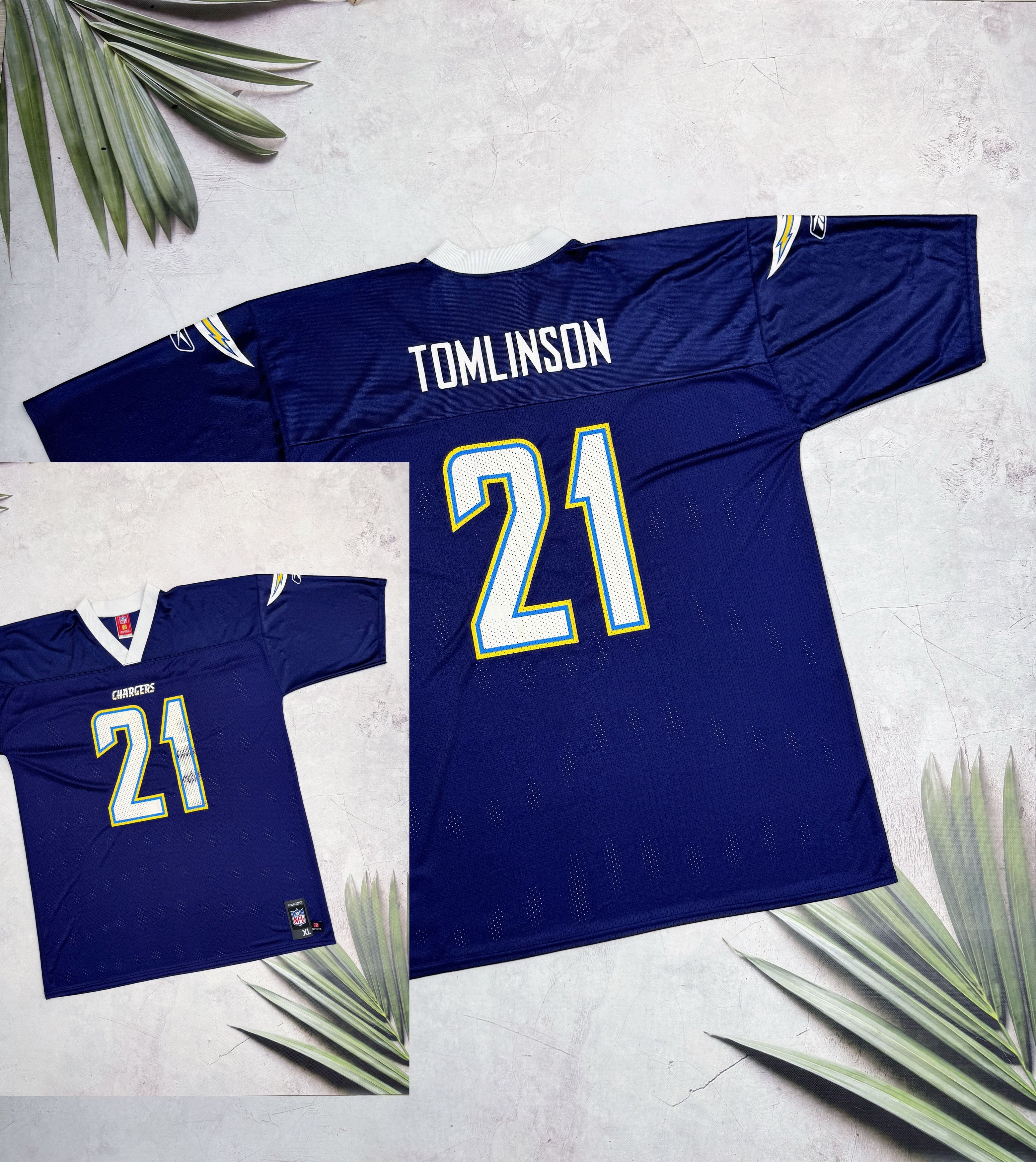 NFL × Reebok × Vintage 2007 Los Angeles Chargers NFL Jersey #21 TOMLINSON by Reebok Size US XL / EU 56 / 4 - 1 Thumbnail