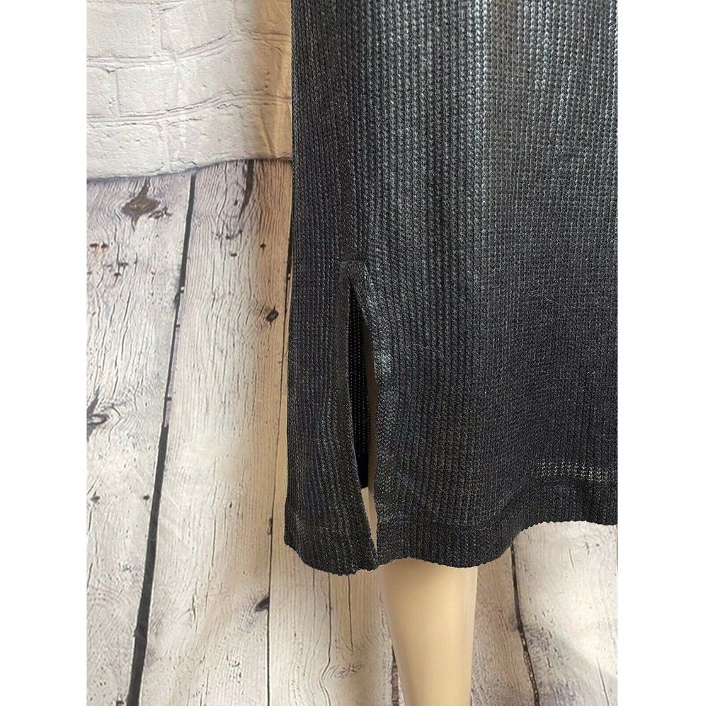 Splendid NWT New $138 Splendid Astor Metallic Coated Knit Dress Blac Size M / US 6-8 / IT 42-44 - 9 Thumbnail