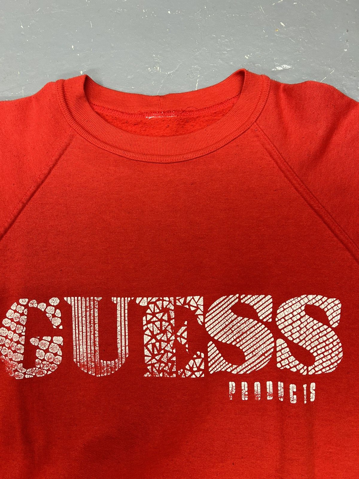 Guess × Vintage Crazy Vintage 90s Essential Red Guess Jean Pullover Crewneck Size US L / EU 52-54 / 3 - 2 Thumbnail