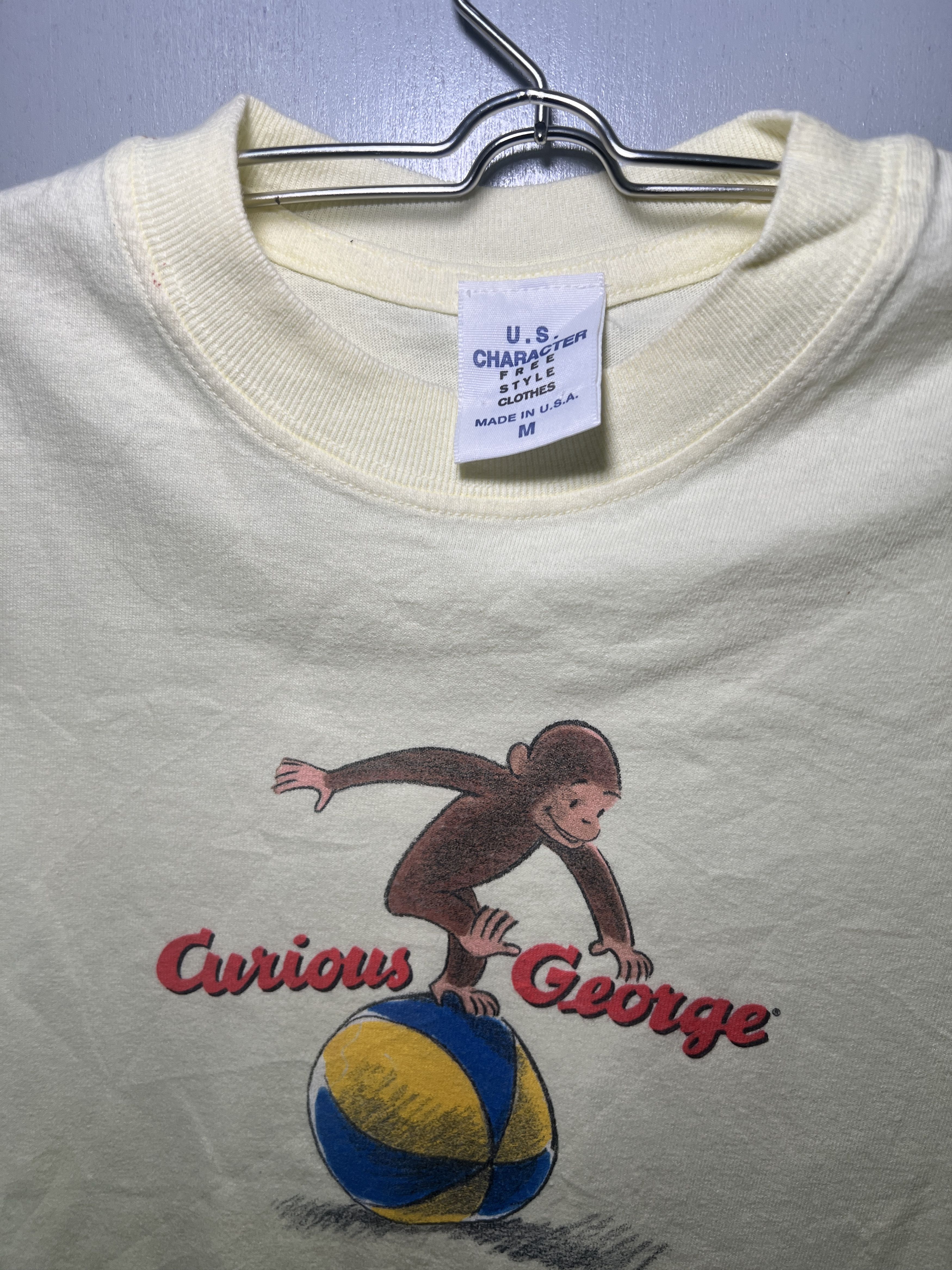 Cartoon Network × Vintage Vintage Curious George Play Ball Made in USA Tee Size US S / EU 44-46 / 1 - 2 Thumbnail