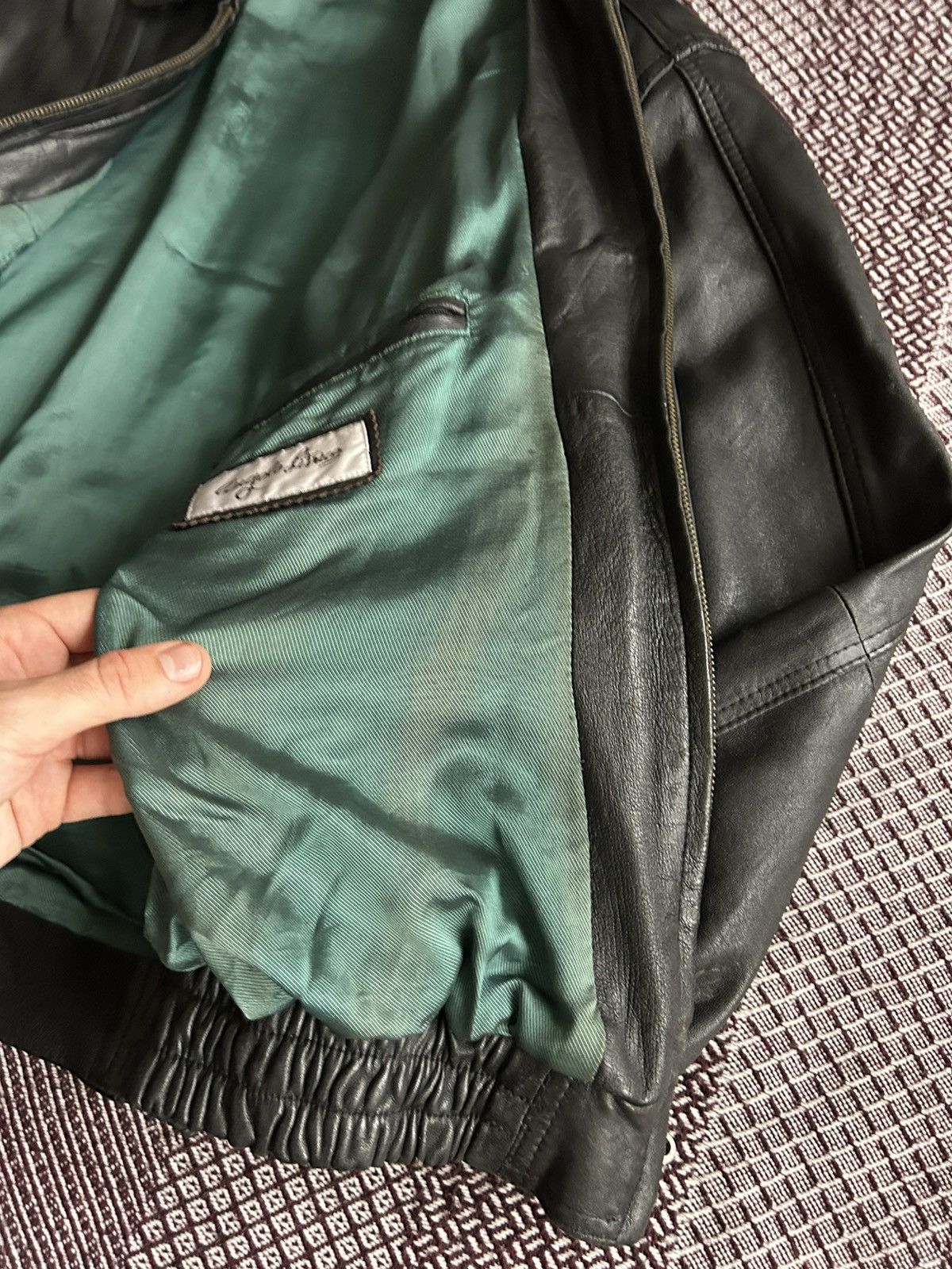 Angelo Litrico Vintage Leather Jacket Angelo Litrico Thrashed Solid Style Size US L / EU 52-54 / 3 - 12 Thumbnail