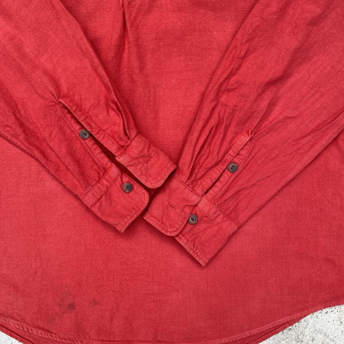 45rpm 45RPM Vintage Brick Orange Half Button-Up LS Polo Tee Size US M / EU 48-50 / 2 - 5 Thumbnail