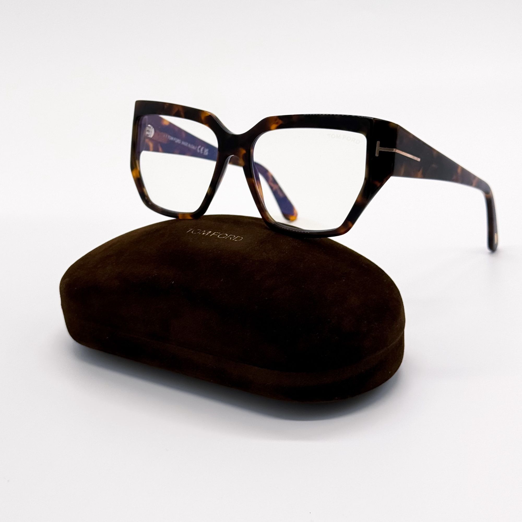 Tom Ford NEW TOM FORD EYEGLASSES TF5951 052 HAVANA WOMEN FT5951 052 Size ONE SIZE - 1 Thumbnail