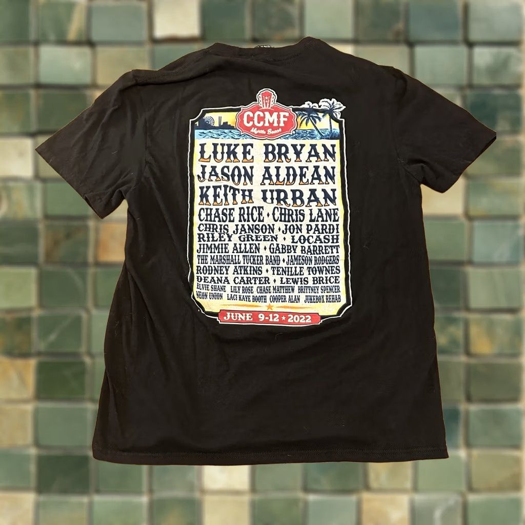 Next Level CCMF Myrtle Beach Country Music Festival 2022 T Shirt Luke Bryan Aldean Medium Mens Black Size US M / EU 48-50 / 2 - 1 Thumbnail