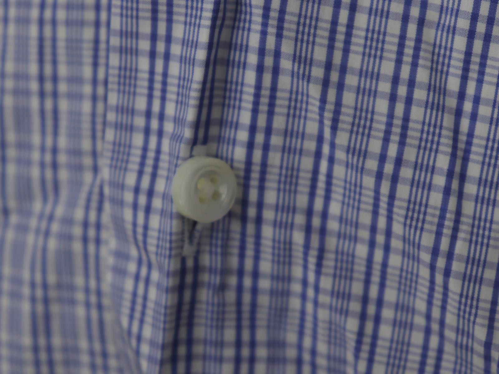 Ermenegildo Zegna Ermenegildo Zegna Blue Check 100% Dress Shirt Size 41 Size 38R - 7 Thumbnail