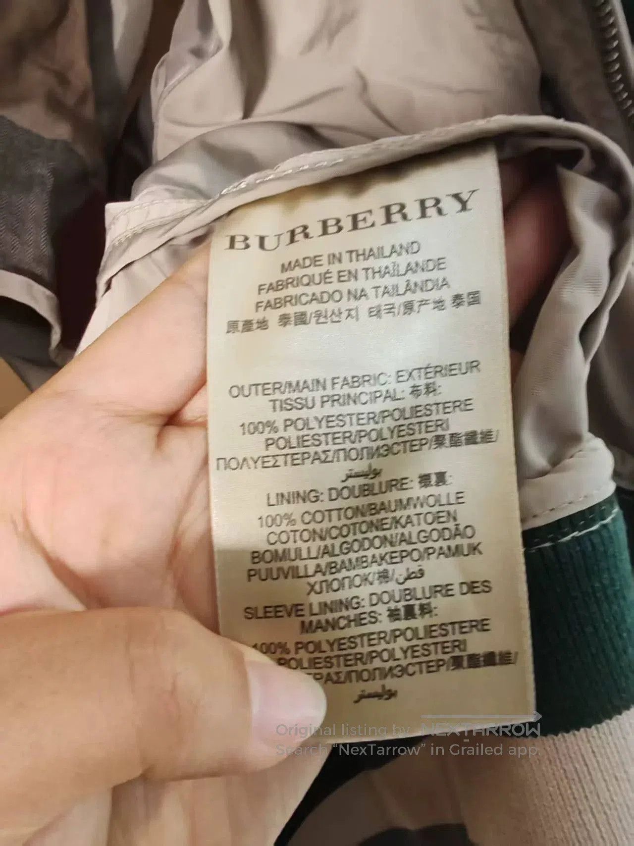 Burberry Burberry Khaki Pilot Jacket with Logo. Size US M / EU 48-50 / 2 - 4 Thumbnail