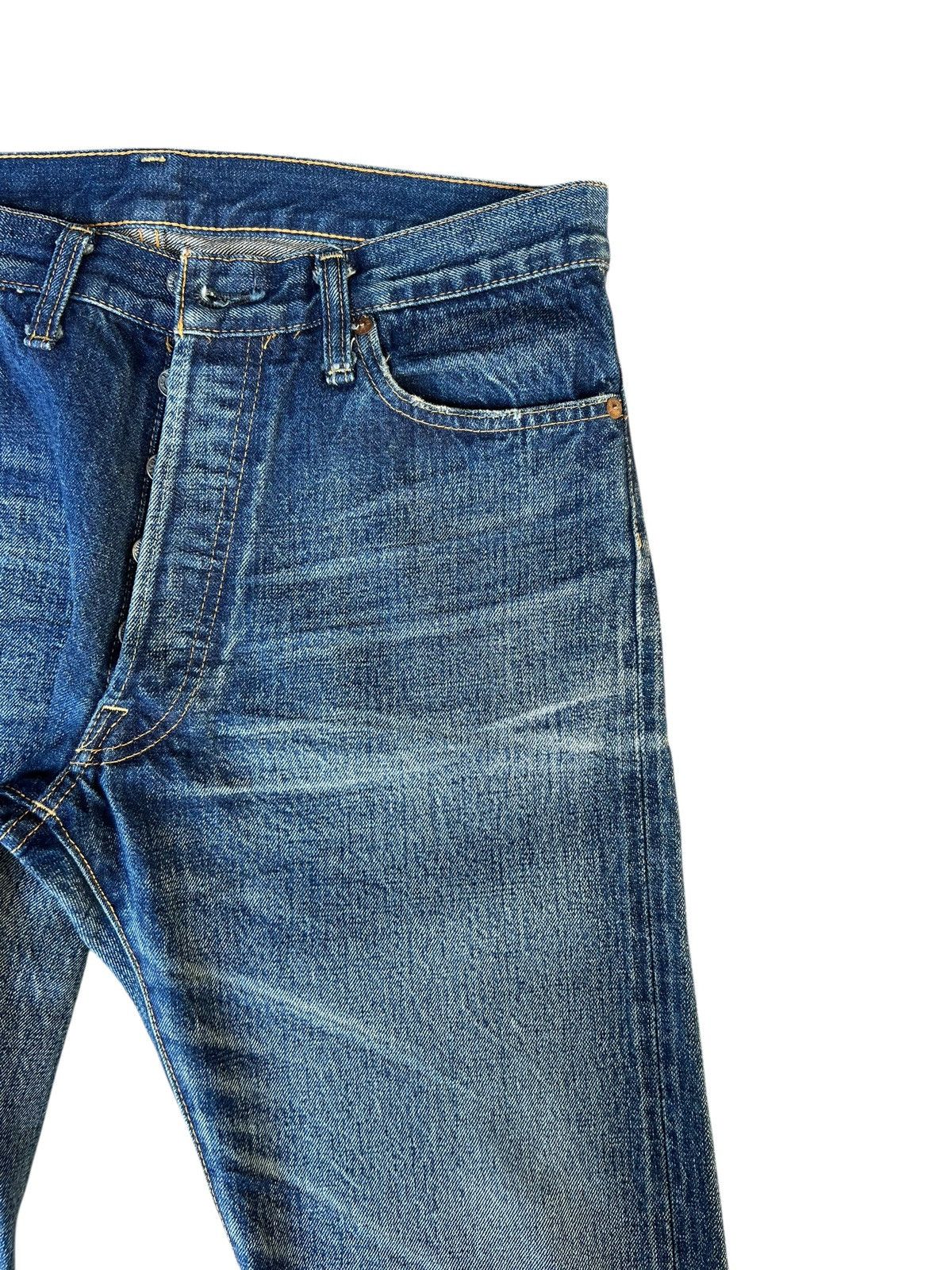 Denime Vintage DENIME Japan Jerky Patch Fade Denim Selvedge Jeans Size US 31 - 11 Thumbnail