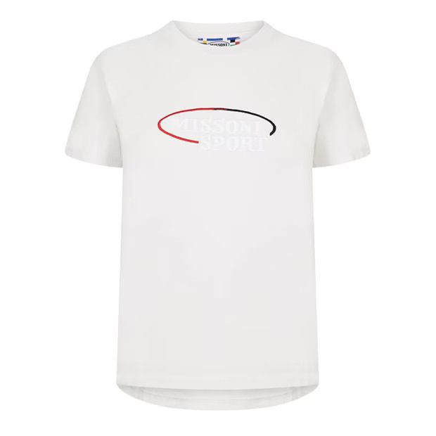 Missoni o1g2r1mq1124 Cropped Cotton Jersey T Shirt in White Size XS / US 0-2 / IT 36-38 - 1 Thumbnail