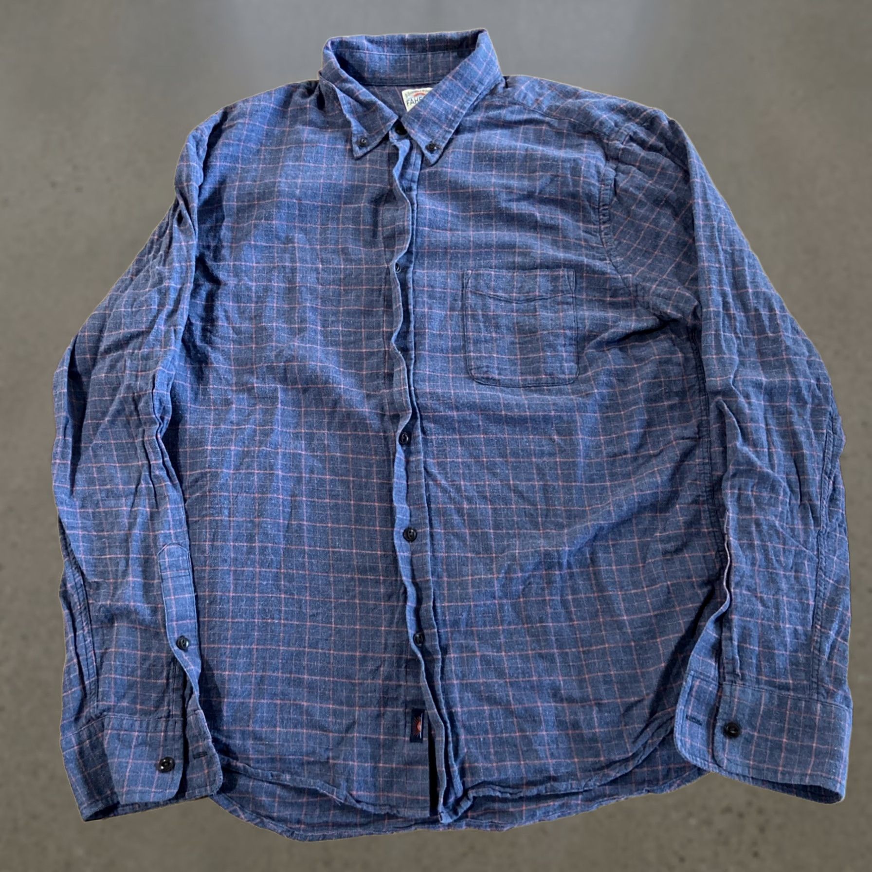 Faherty Faherty Plaid Shirt Long Sleeve Button-Up Chest Pocket Mens XL Blue Red Grid Outdoors All Seasons Lightweight Casual / Vintage: No Size US XL / EU 56 / 4 - 1 Thumbnail