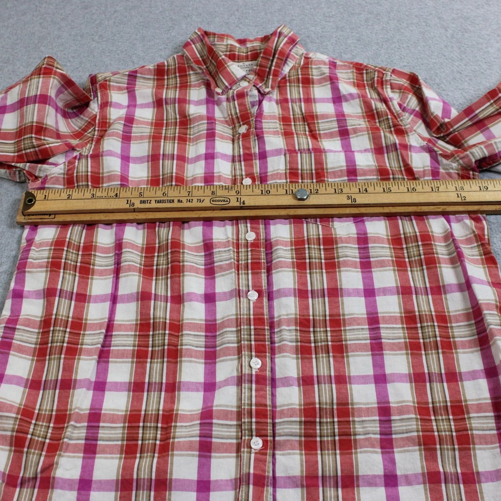Vintage Birds of Paradis Shirt Women Small Red Plaid Button Long Sleeve Coastal Boho Size S / US 4 / IT 40 - 6 Thumbnail