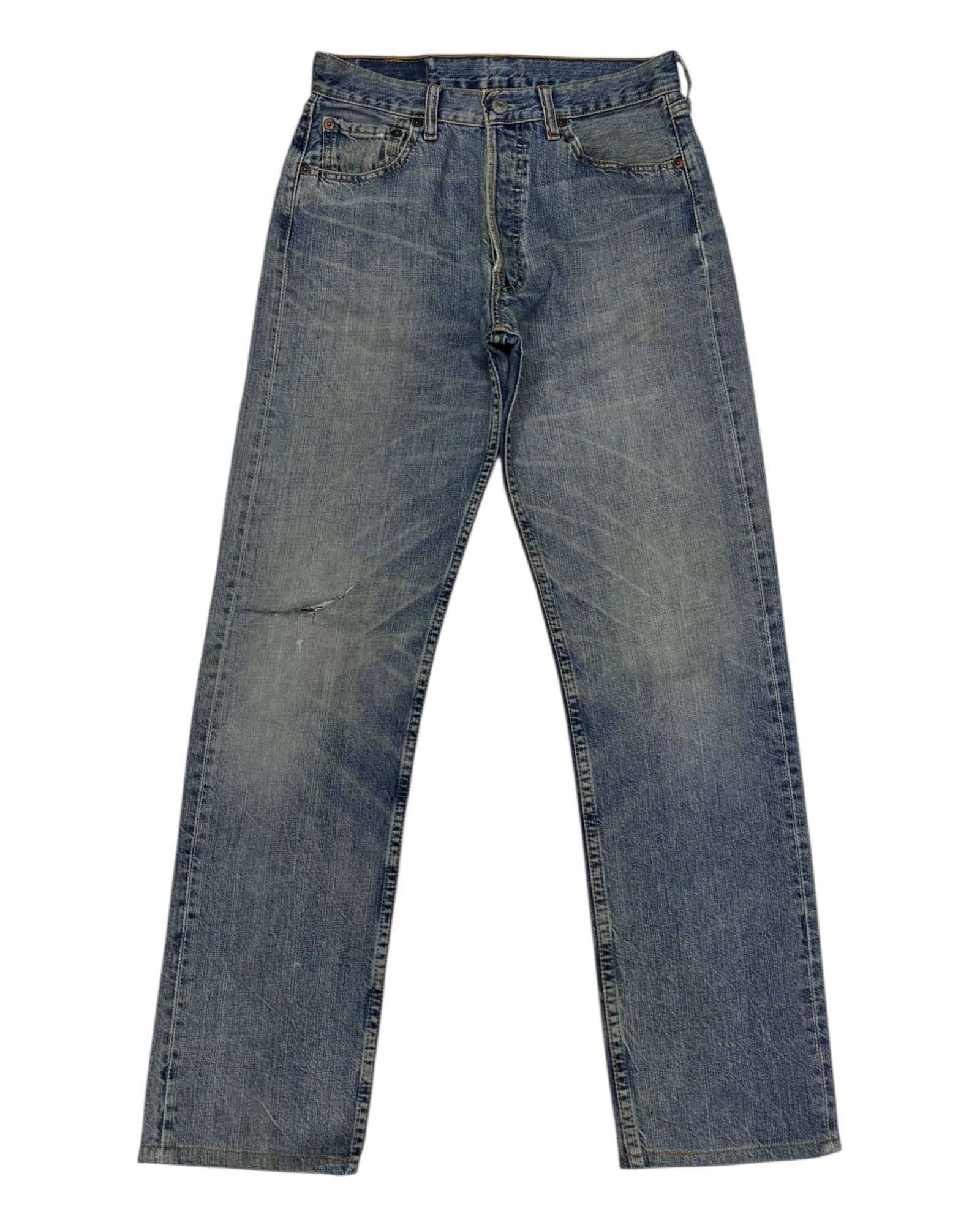Levi's Vintage Levis 501 Distressed Denim Faded Jean Size US 29 - 7 Thumbnail