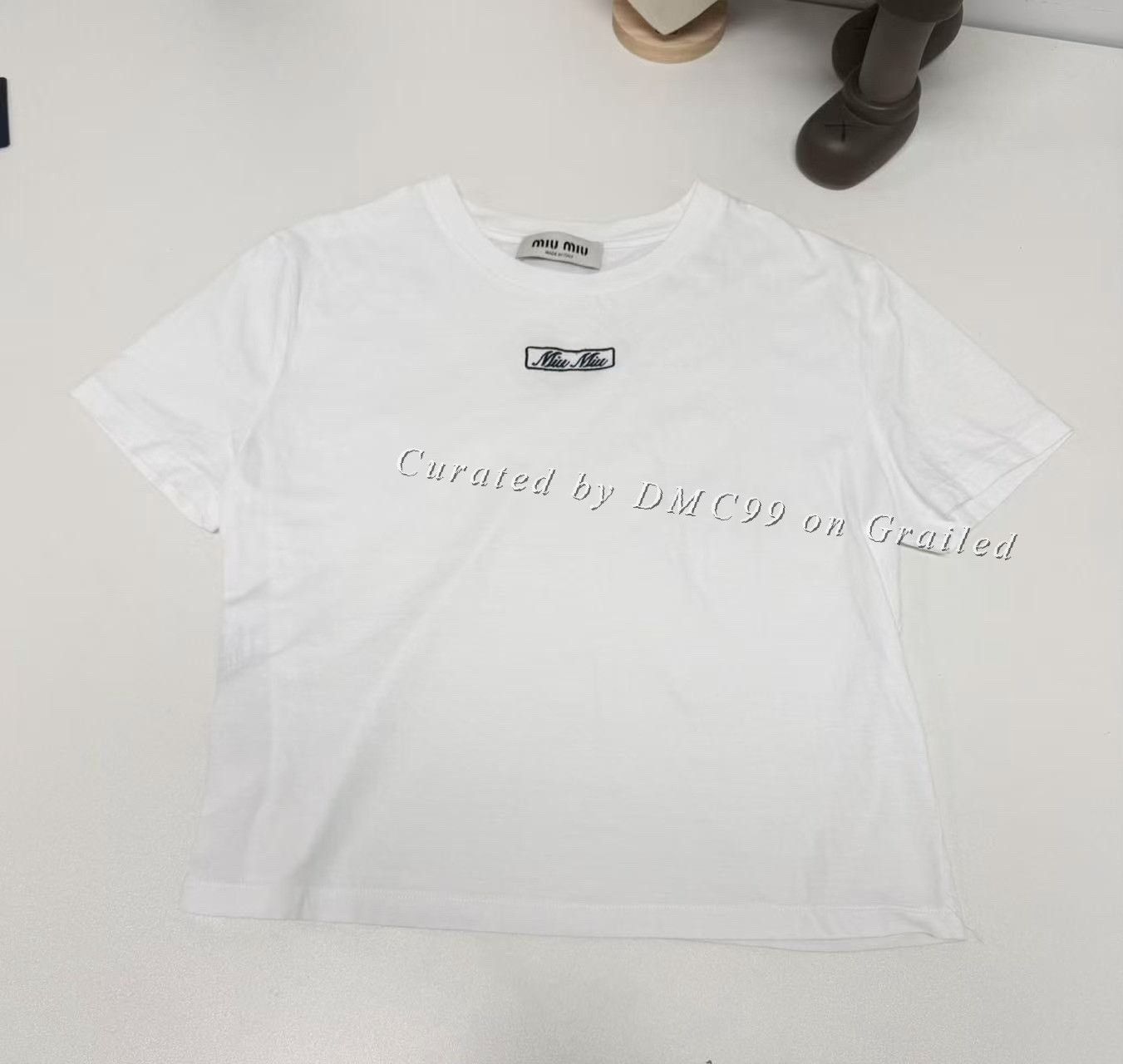 Miu Miu MiuMiu Embroidered Logo Short Sleeve Size M / US 6-8 / IT 42-44 - 1 Thumbnail