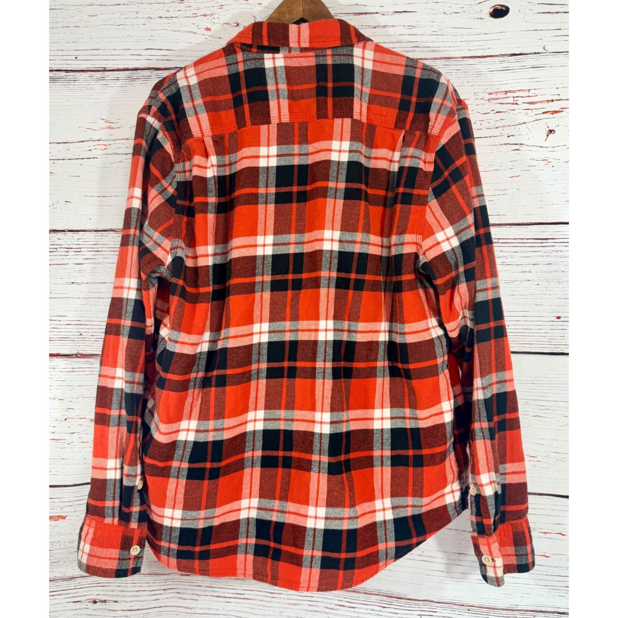 Lucky Brand Lucky Brand Red Plaid Flannel Saturday Stretch Mens Large Bu Size US L / EU 52-54 / 3 - 9 Thumbnail