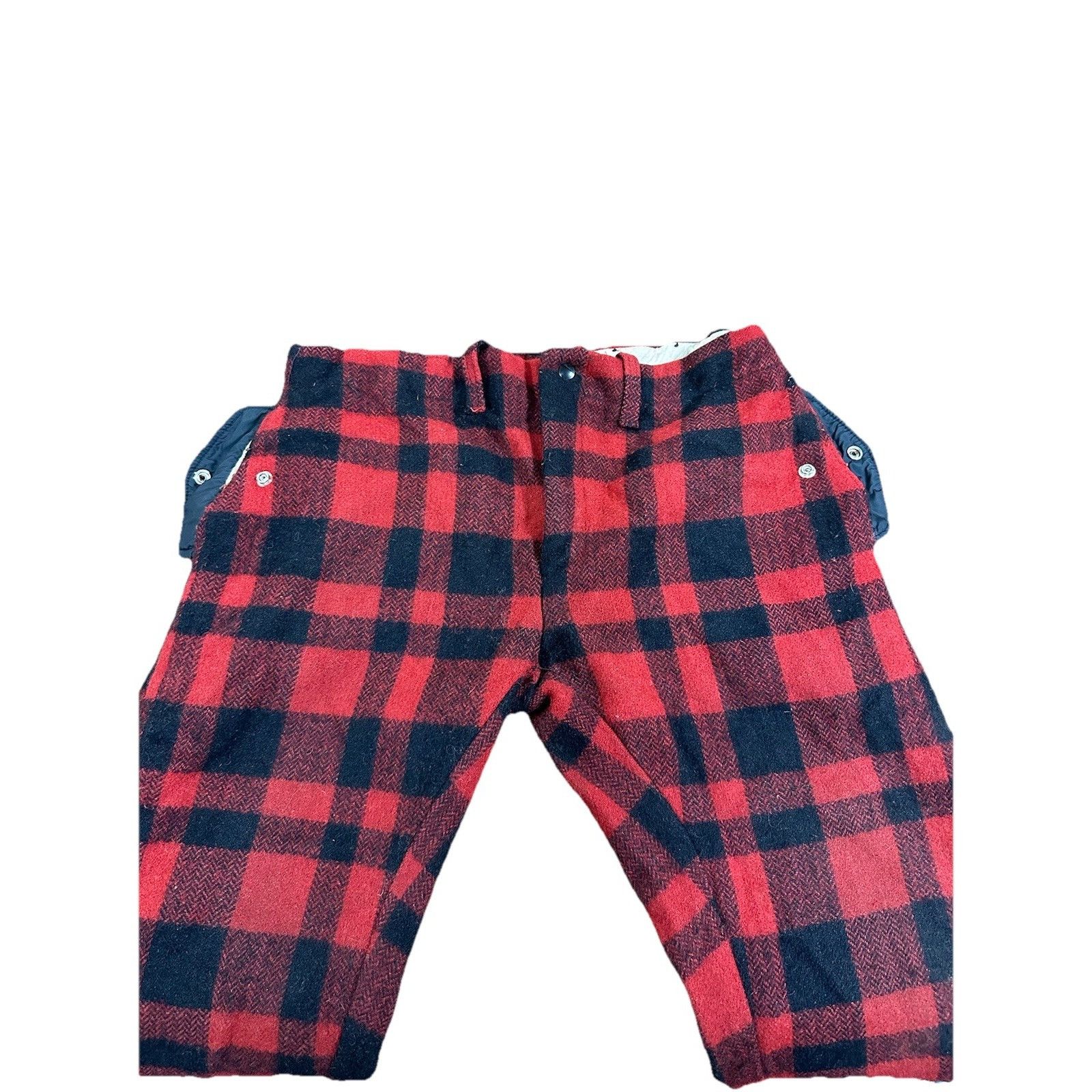 Vintage Vintage Thermo King Wool Plaid Pants Red Black Warm Winter L Size US 36 / EU 52 - 3 Thumbnail