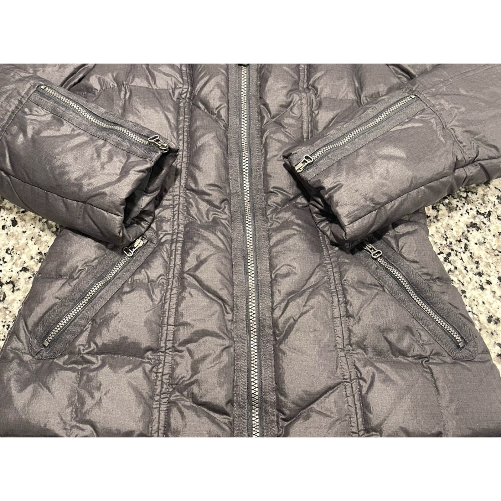 Prana VINTAGE Prana Breathe Quilted Puffer Down Jacket XS Gray Size XS / US 0-2 / IT 36-38 - 4 Thumbnail