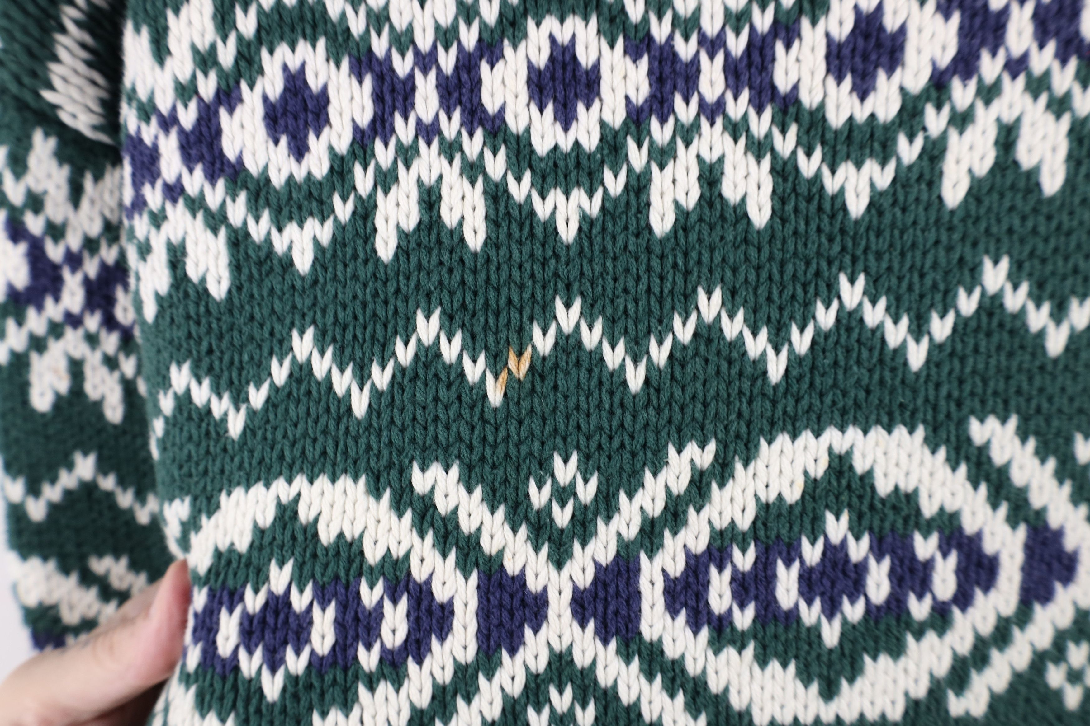 Gap Vintage 90s Gap Heavyweight Fair Isle Cotton Marled Sweater Size US XL / EU 56 / 4 - 4 Thumbnail