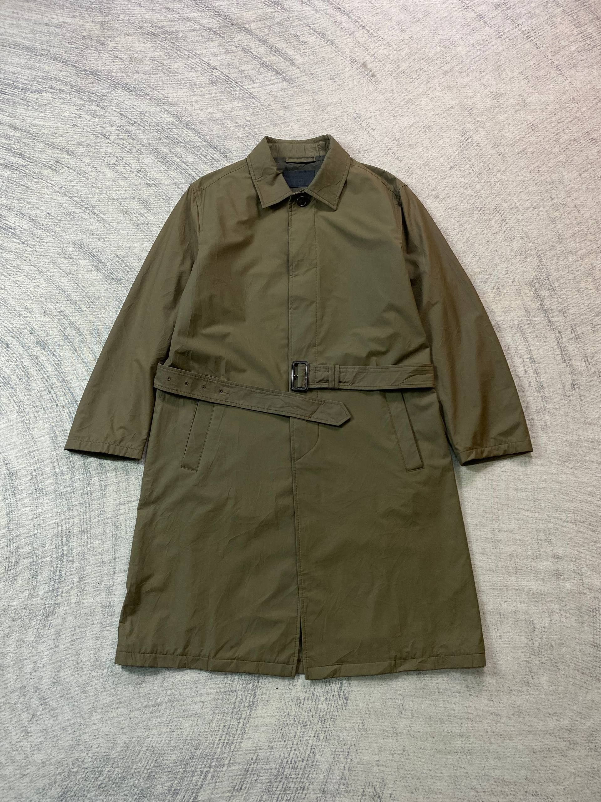 Prada Prada Belted Trench Coat Olive Size US M / EU 48-50 / 2 - 1 Thumbnail