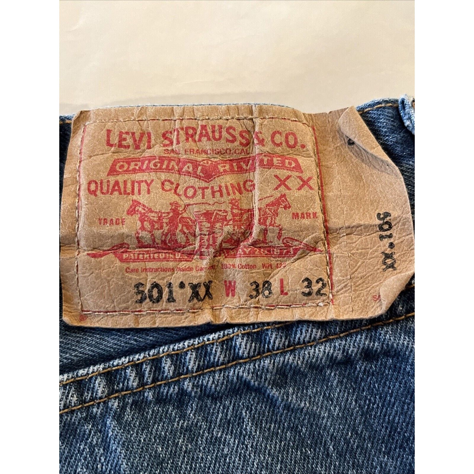 Levi's Levi’s VTG 501 Jeans 36x29 Fit Blue Denim Cotton Button Fly Size US 36 / EU 52 - 14 Thumbnail