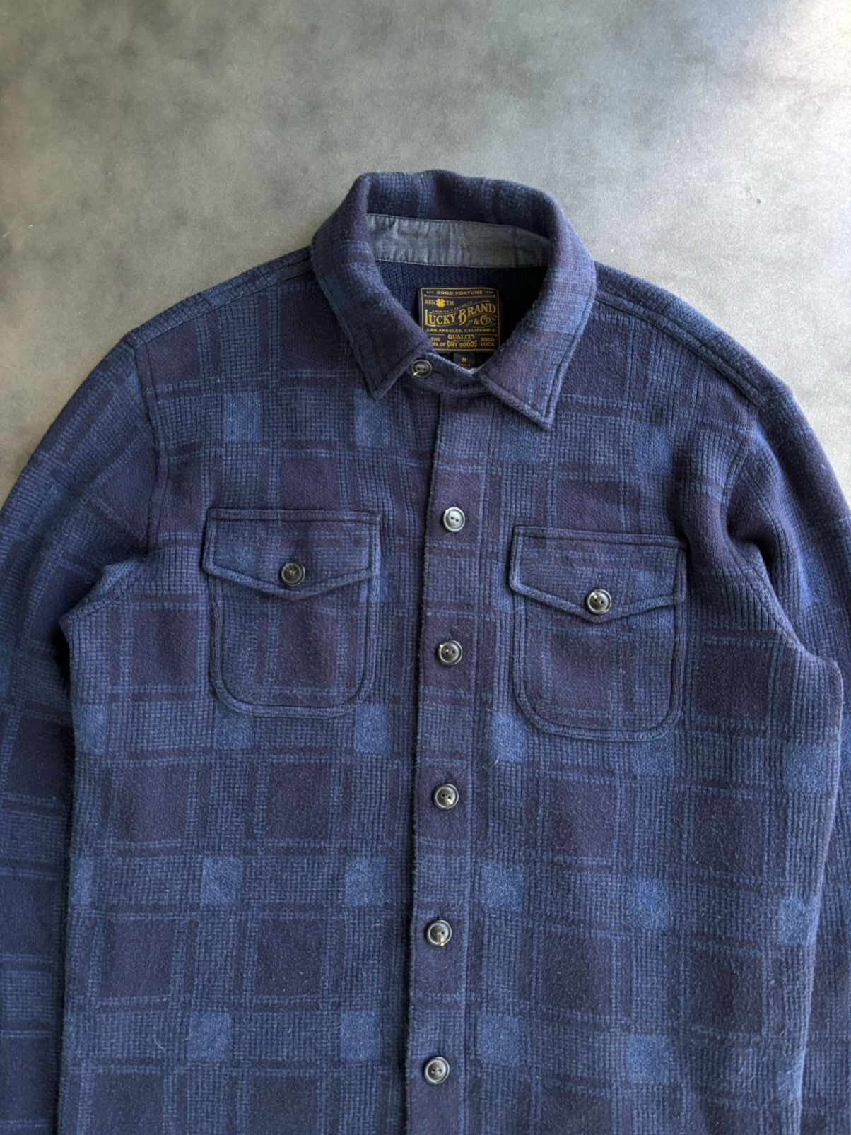 Lucky Brand Lucky Brand Shadow Plaid Flannel Shirt Button Up Checker Men Size US M / EU 48-50 / 2 - 3 Thumbnail