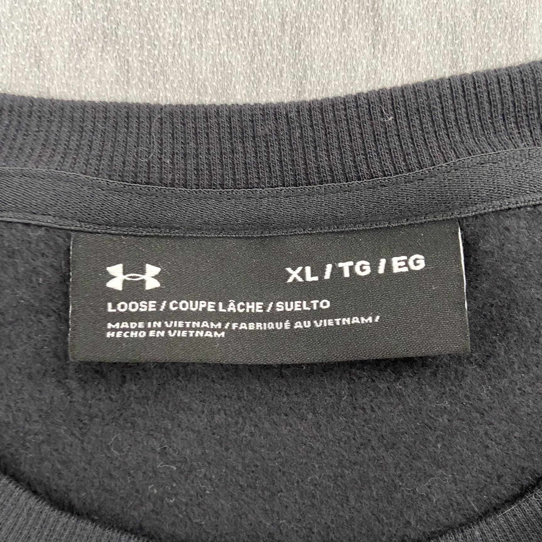 Under Armour VINTAGE Under Armour Sweatshirt Adult XL Black Crew Neck Fleece Pullover Men Black-Tie Style Size US XL / EU 56 / 4 - 6 Thumbnail