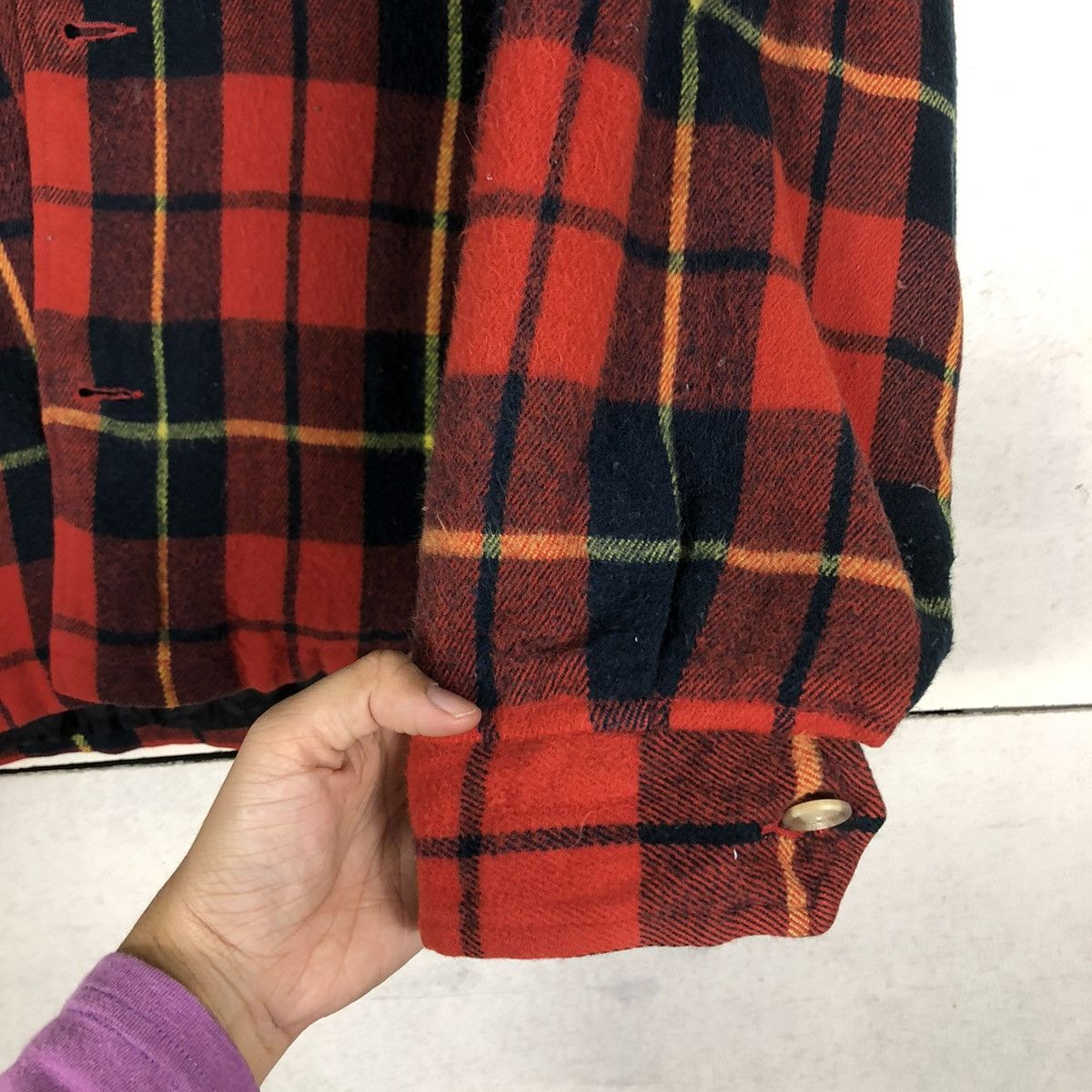 Japanese Brand 🔥VINTAGE BUTTON JACKET TASS FINDER HUNTING TARTAN DESIGN Size US L / EU 52-54 / 3 - 15 Thumbnail