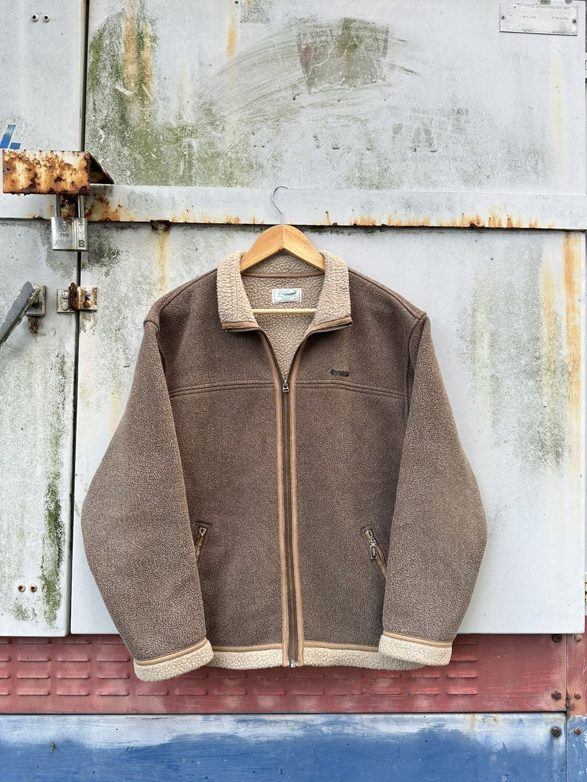 Vintage 👹Vintage Crocodile Classic Brown Fleece Lined Jacket Size US M / EU 48-50 / 2 - 8 Thumbnail