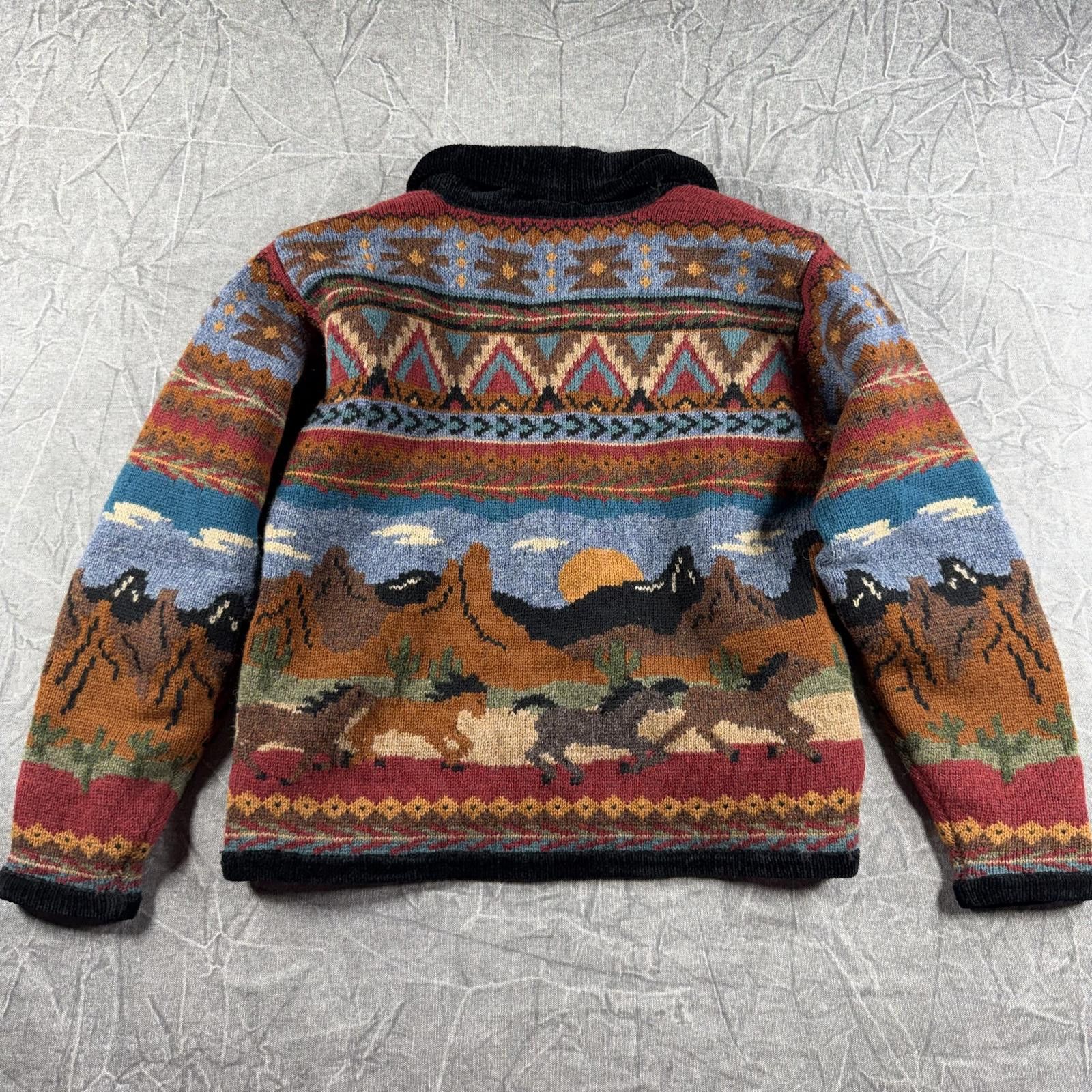Other Icelandic Sweater Men's S Brown Wool Blend Vintage Full Zip Size US S / EU 44-46 / 1 - 7 Thumbnail